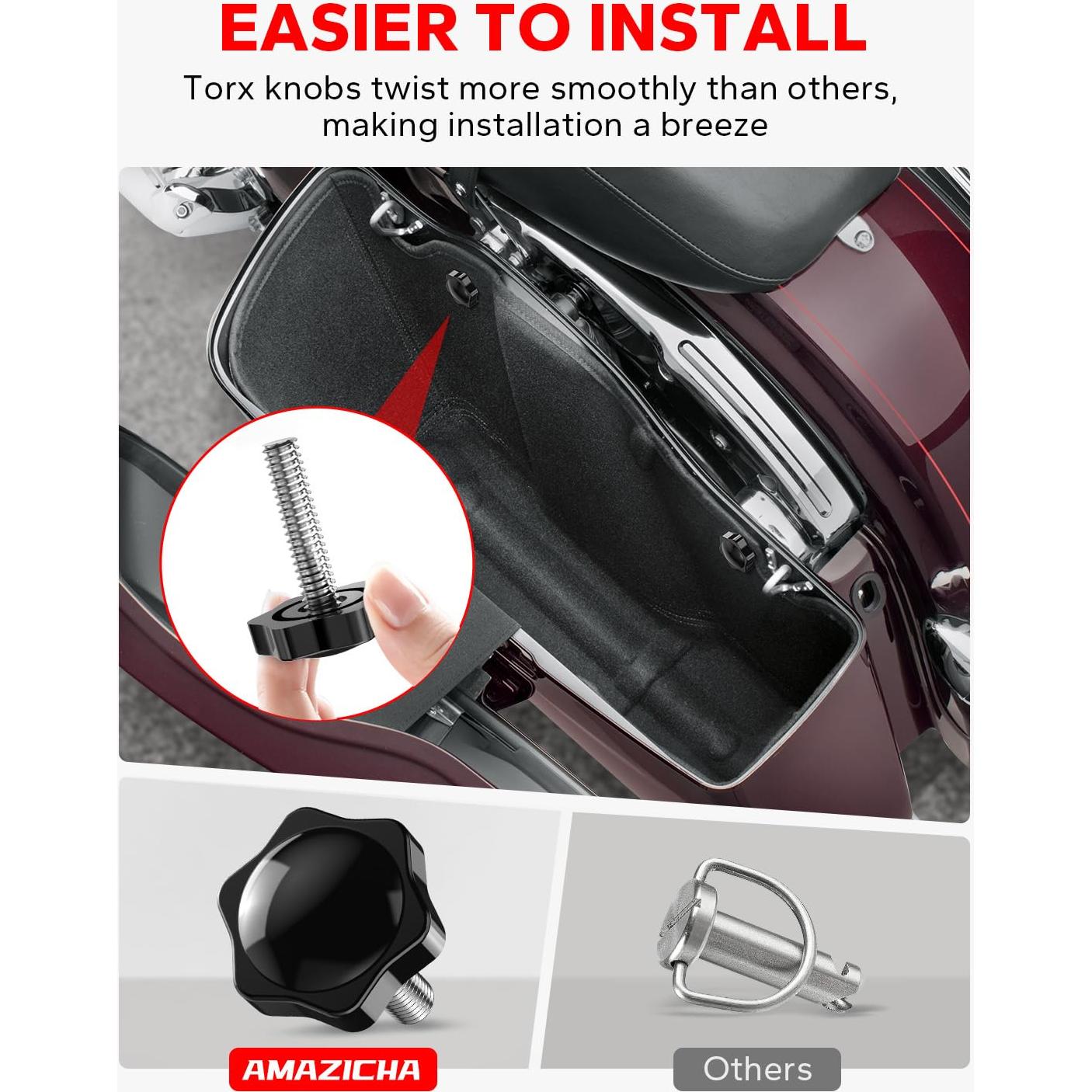 Cerraduras de Alforja Antirrobo Amazicha para Harley 1988-2024