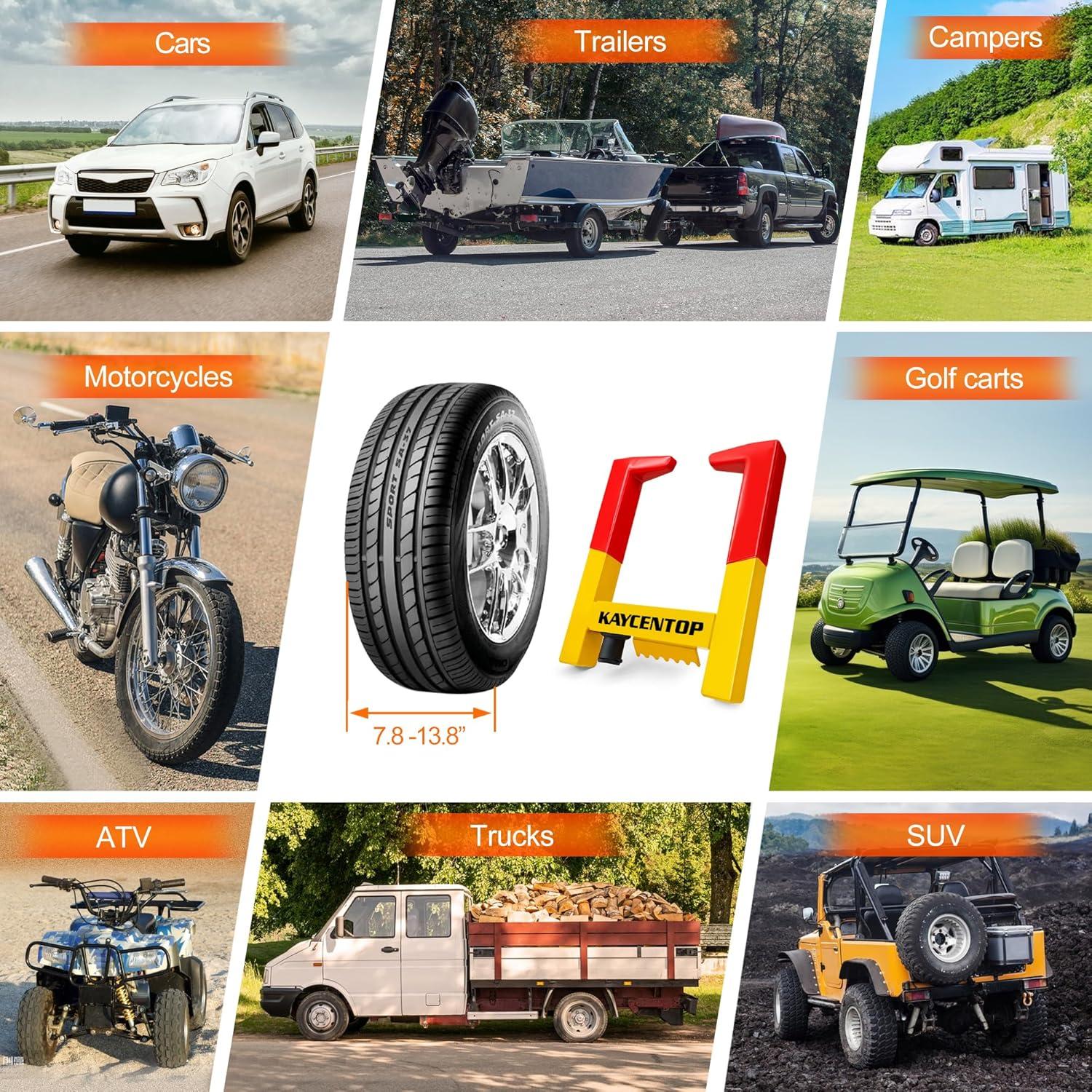 Bloqueo de Rueda KAYCENTOP Antirrobo Universal 35.1 cm