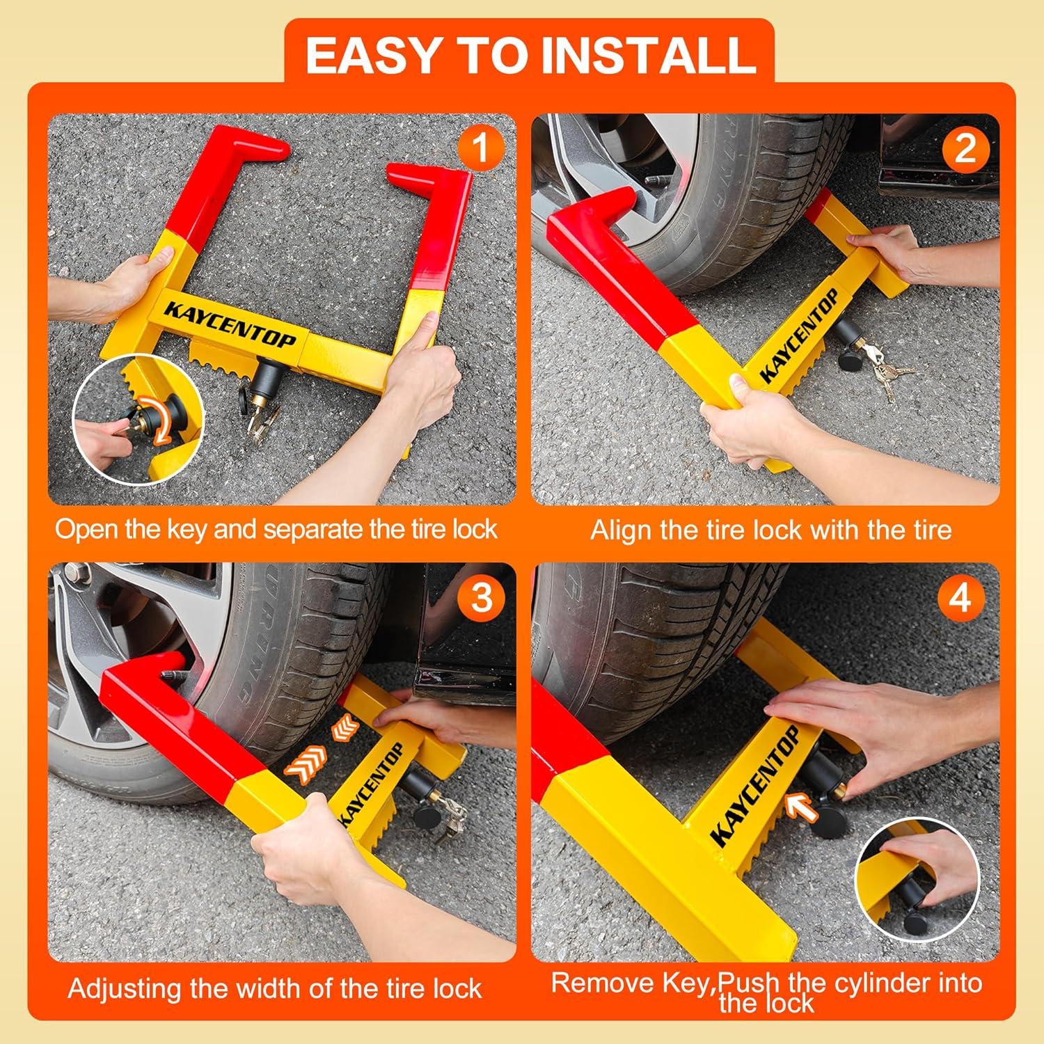 Bloqueo de Rueda KAYCENTOP Antirrobo Universal 35.1 cm