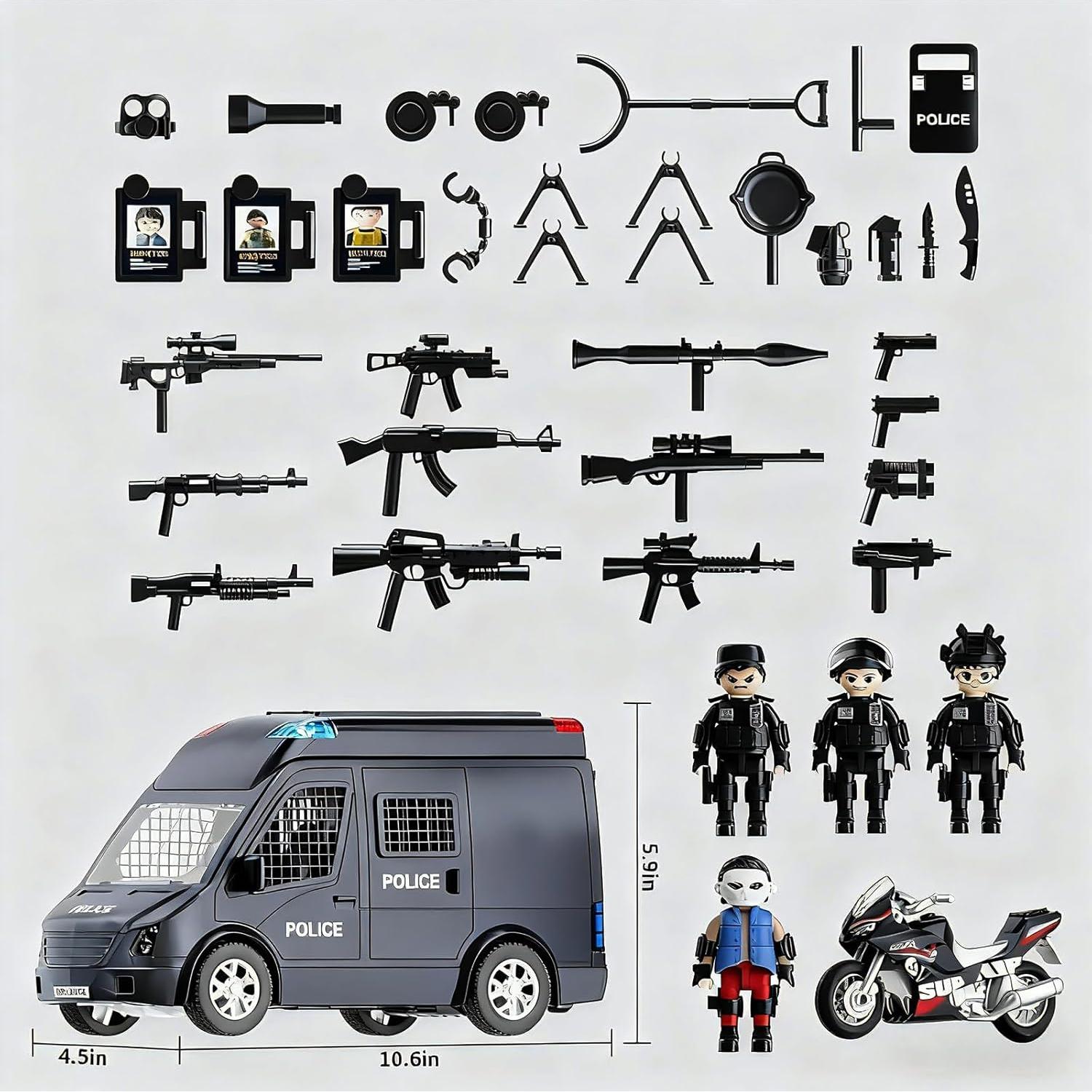 Coche de Policía de Juguete YunWings con Luz y Sonido