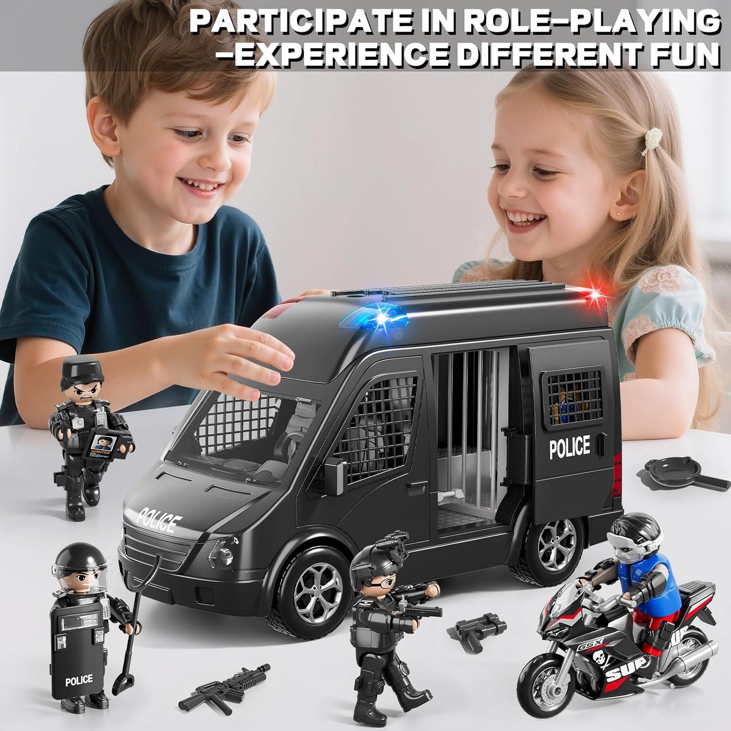 Coche de Policía de Juguete YunWings con Luz y Sonido