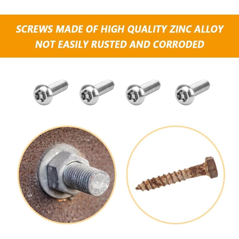 Kit Tornillos Antirrobo M6 YGDMD para Placas de Licencia