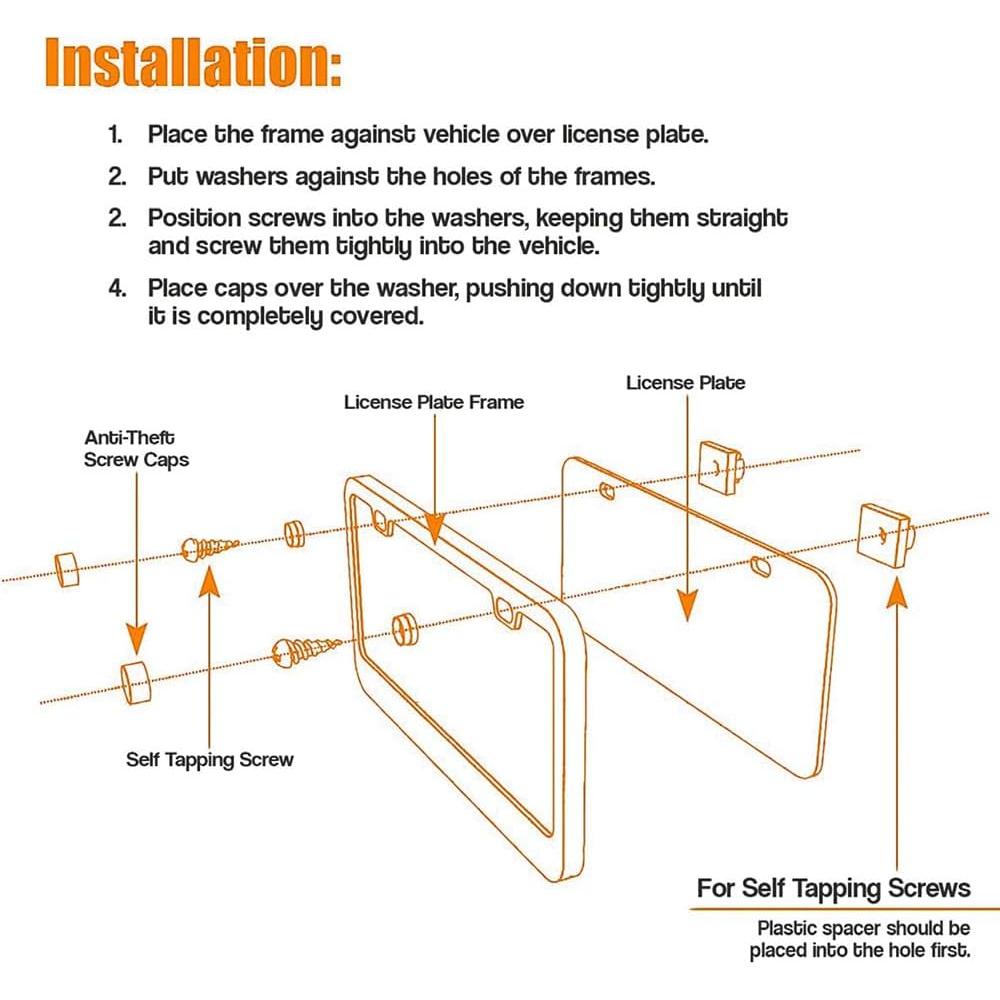 Kit Tornillos Antirrobo M6 YGDMD para Placas de Licencia