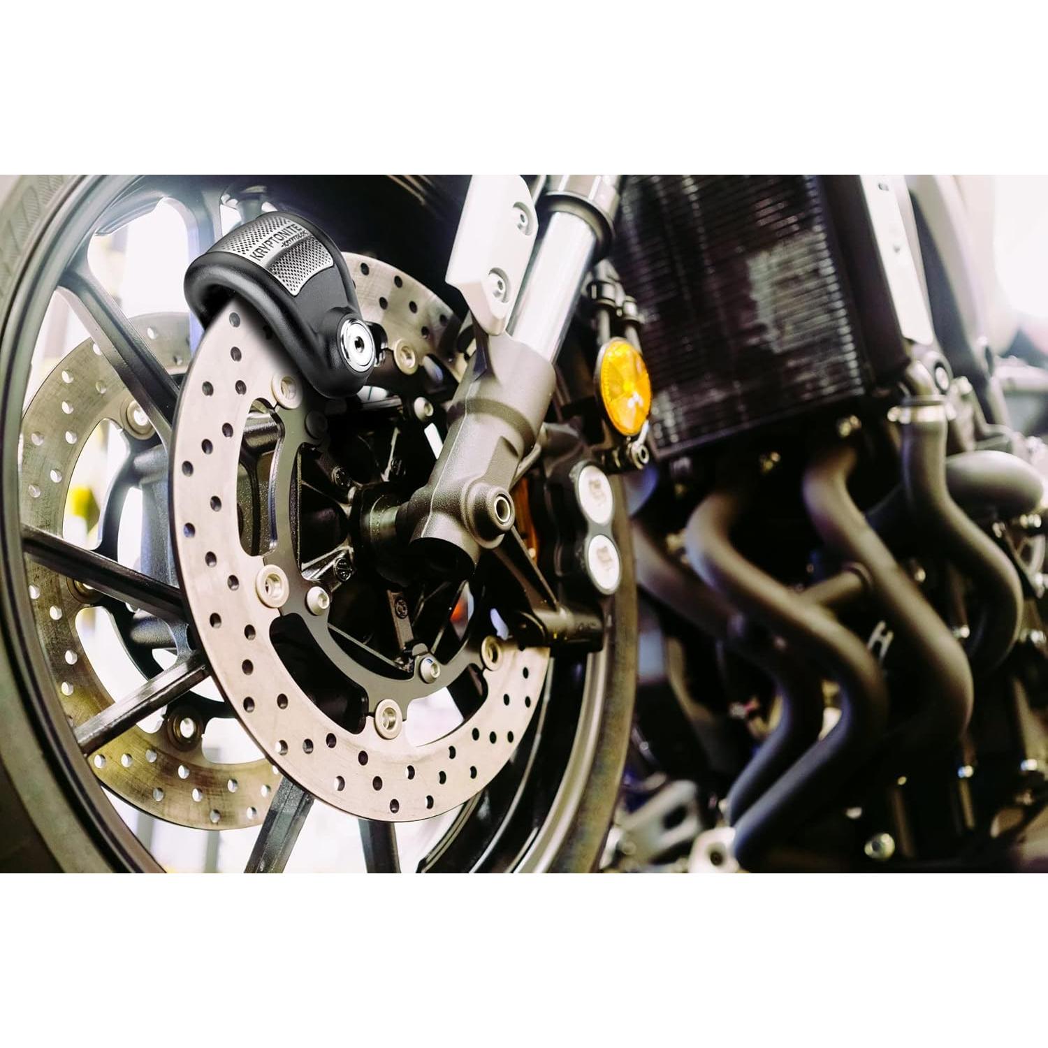 Cerradura de Disco Kryptonite con Alarma 120dB para Motocicleta