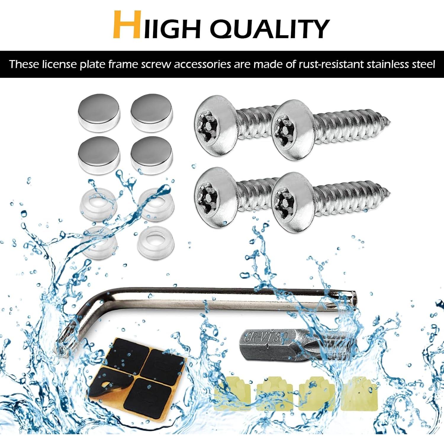 Kit de Tornillos Antirrobo para Placas de Licencia Ferianl M6