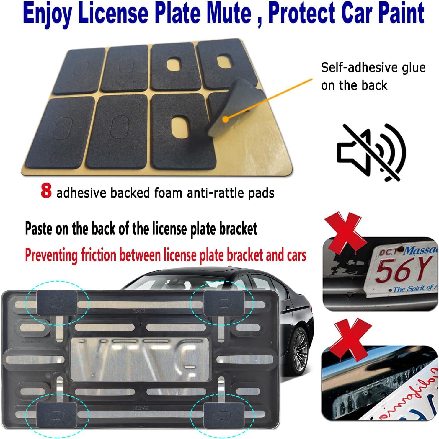 Soporte de Placa de Licencia Frontal AOOTF - Aluminio Negro