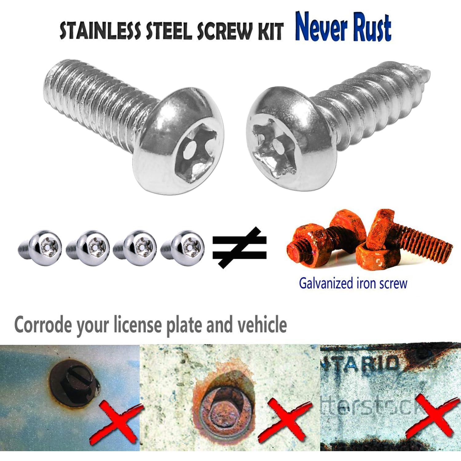 Soporte de Placa de Licencia Frontal AOOTF - Aluminio Negro