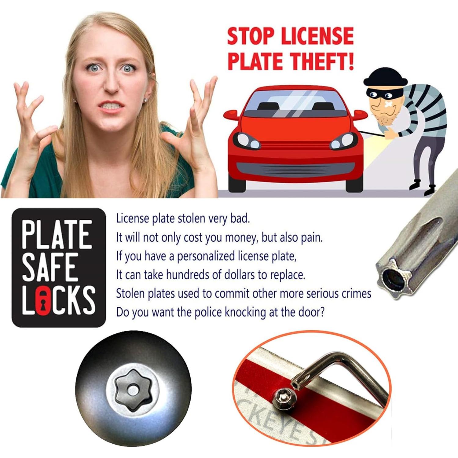 Soporte de Placa de Licencia Frontal AOOTF - Aluminio Negro