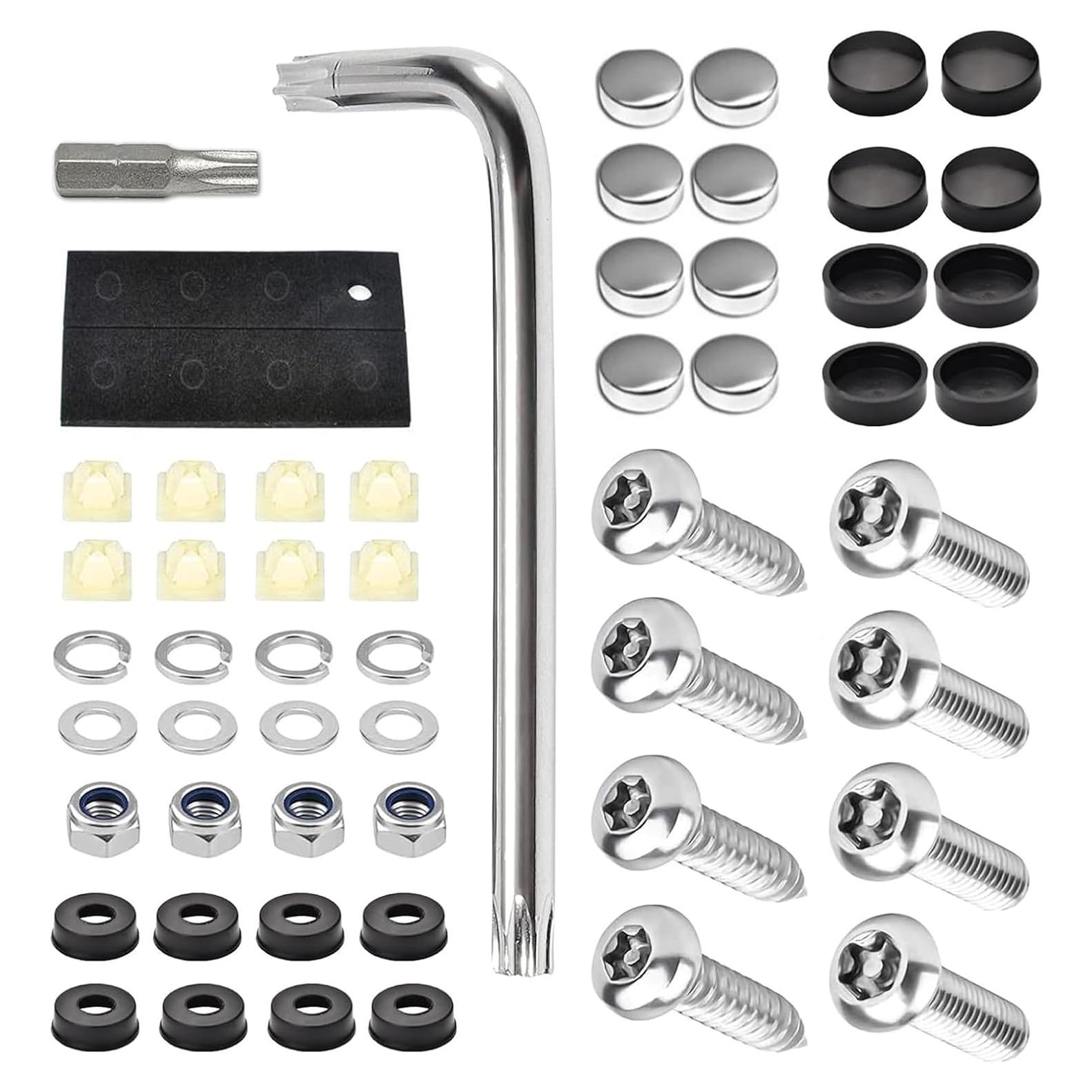 Kit de Tornillos Antirrobo para Placas de Licencia Diamall 54 PCS