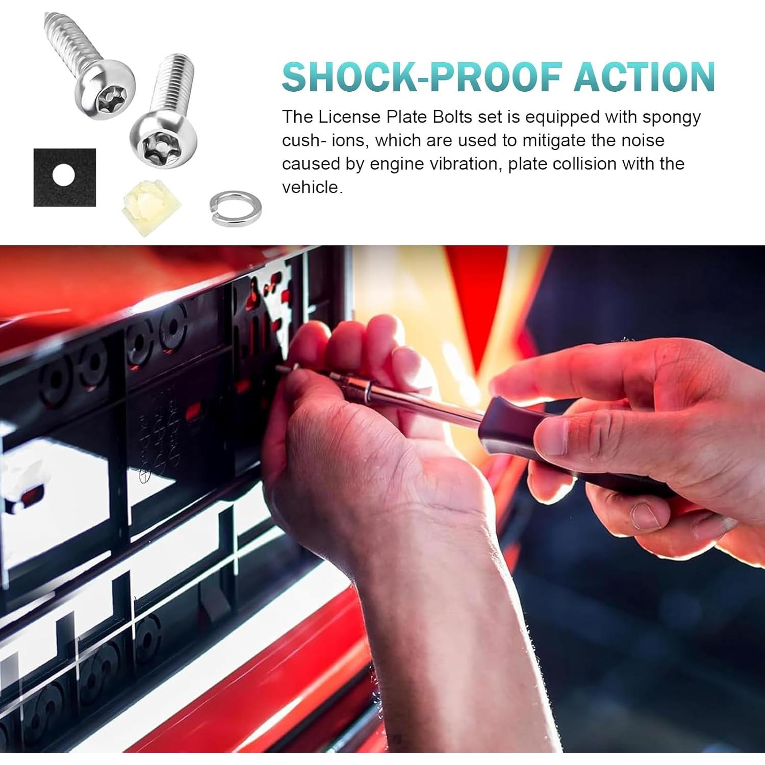 Kit de Tornillos Antirrobo para Placas de Licencia Diamall 54 PCS