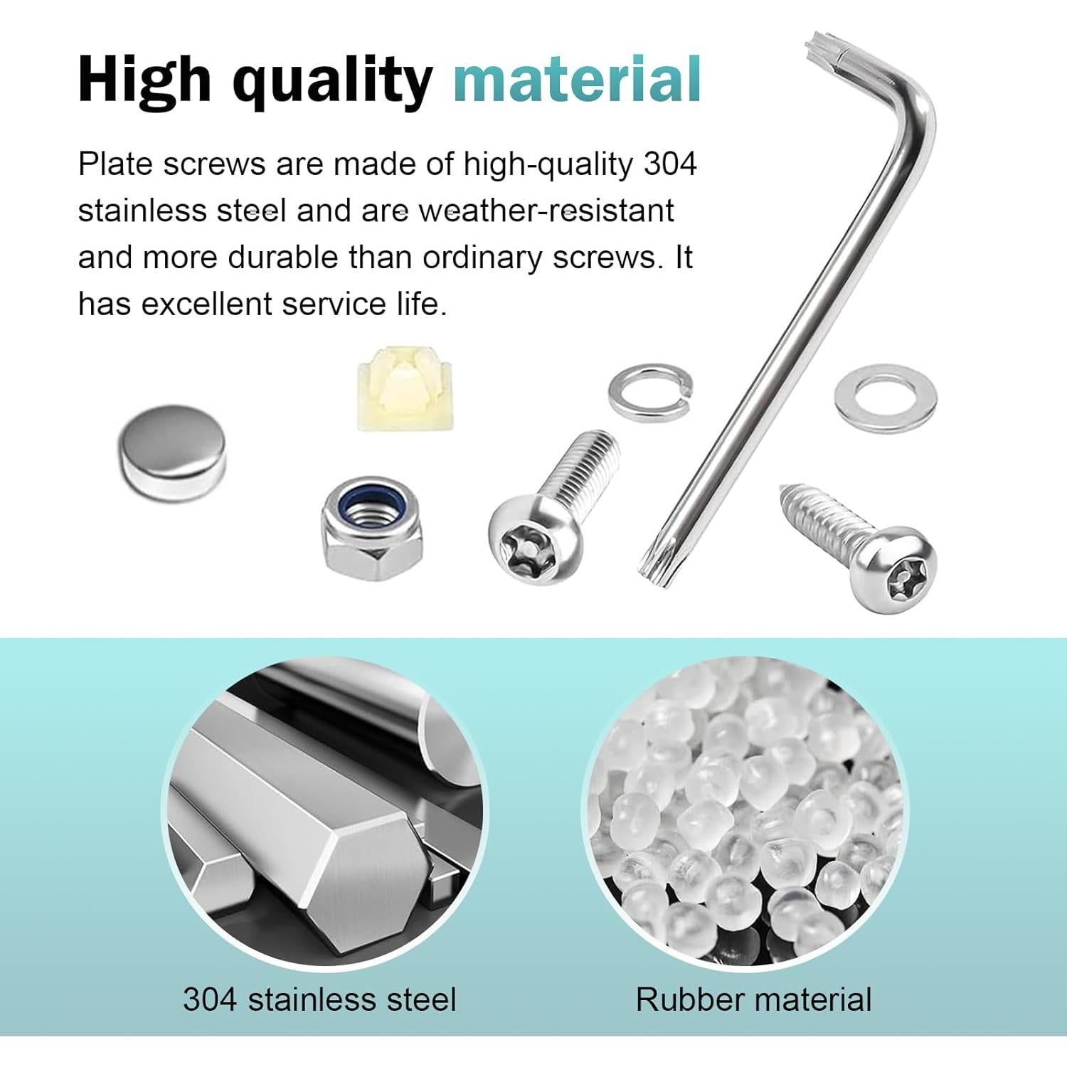 Kit de Tornillos Antirrobo para Placas de Licencia Diamall 54 PCS