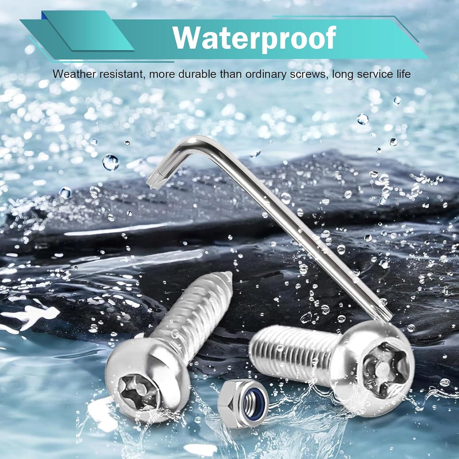 Kit de Tornillos Antirrobo para Placas de Licencia Diamall 54 PCS