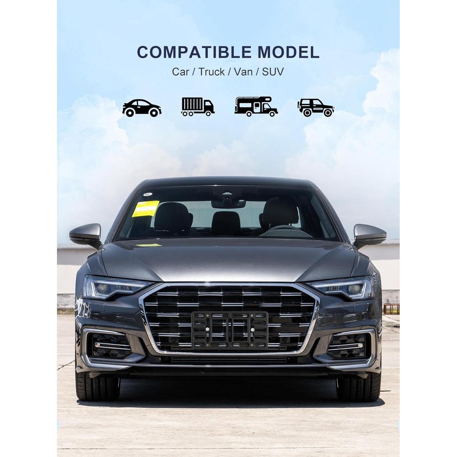 Soporte de Placa de Licencia Frontal Uniengin LP-025 Negro