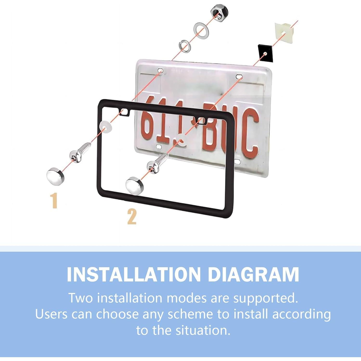 Kit de Tornillos Antirrobo para Placas de Matrícula Merdege 43 Piezas