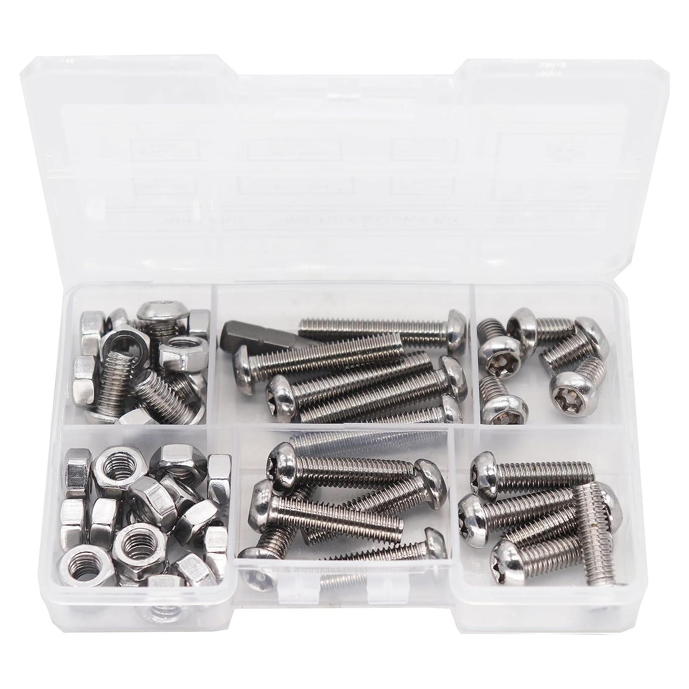 Kit 51 Tornillos de Seguridad Torx M6 Acero Inoxidable 304