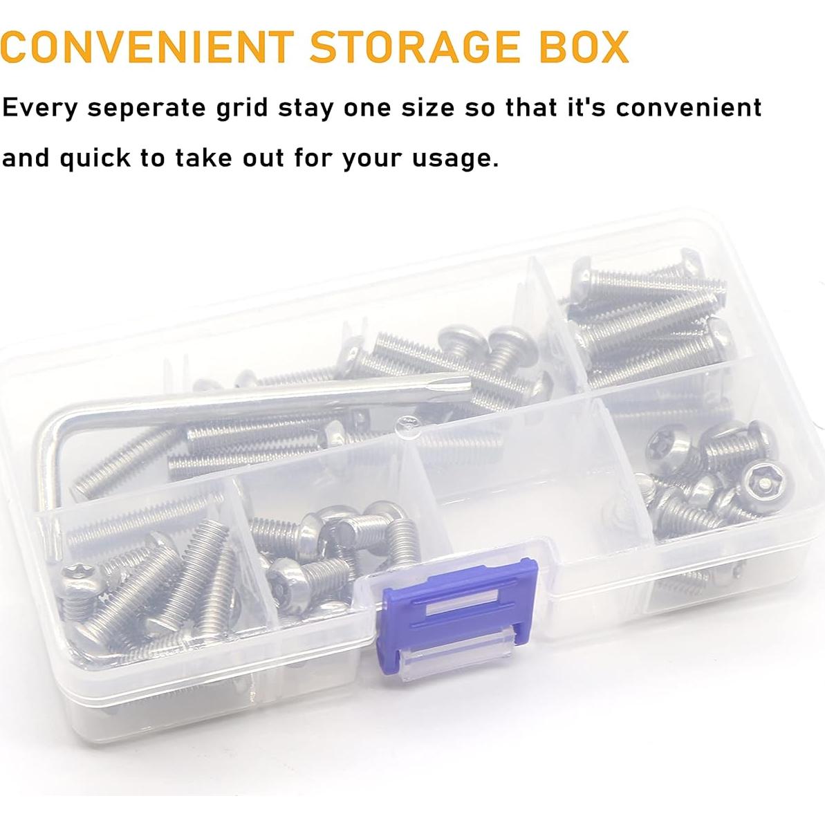 Kit 51 Tornillos de Seguridad Torx M6 Acero Inoxidable 304