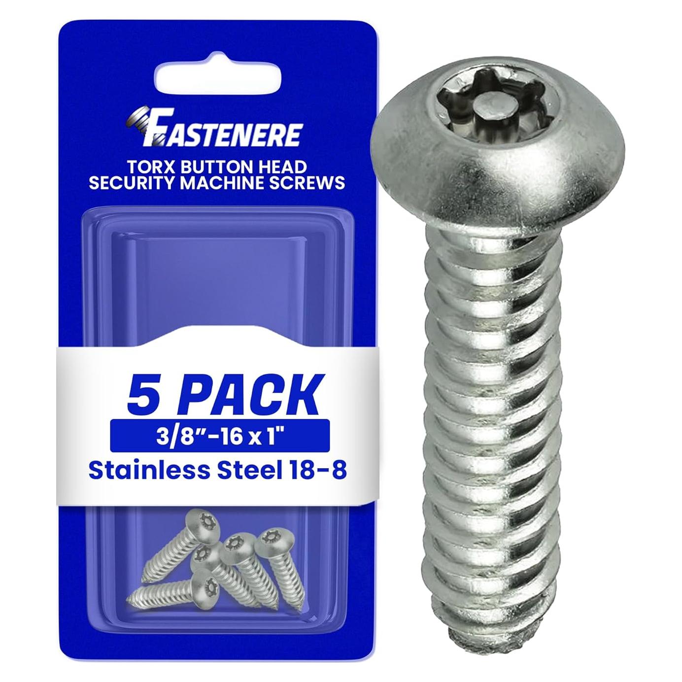 Tornillos de Seguridad Torx Fastenere 3/8-16 x 2.54 cm Acero Inoxidable