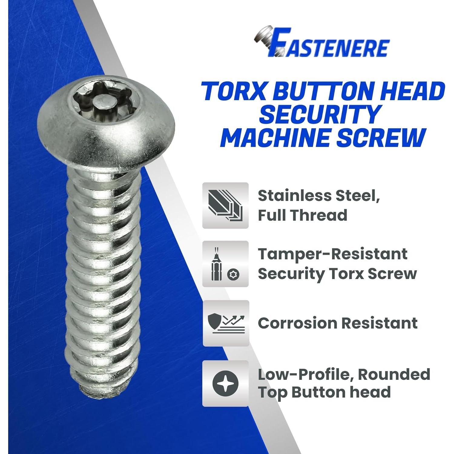 Tornillos de Seguridad Torx Fastenere 3/8-16 x 2.54 cm Acero Inoxidable