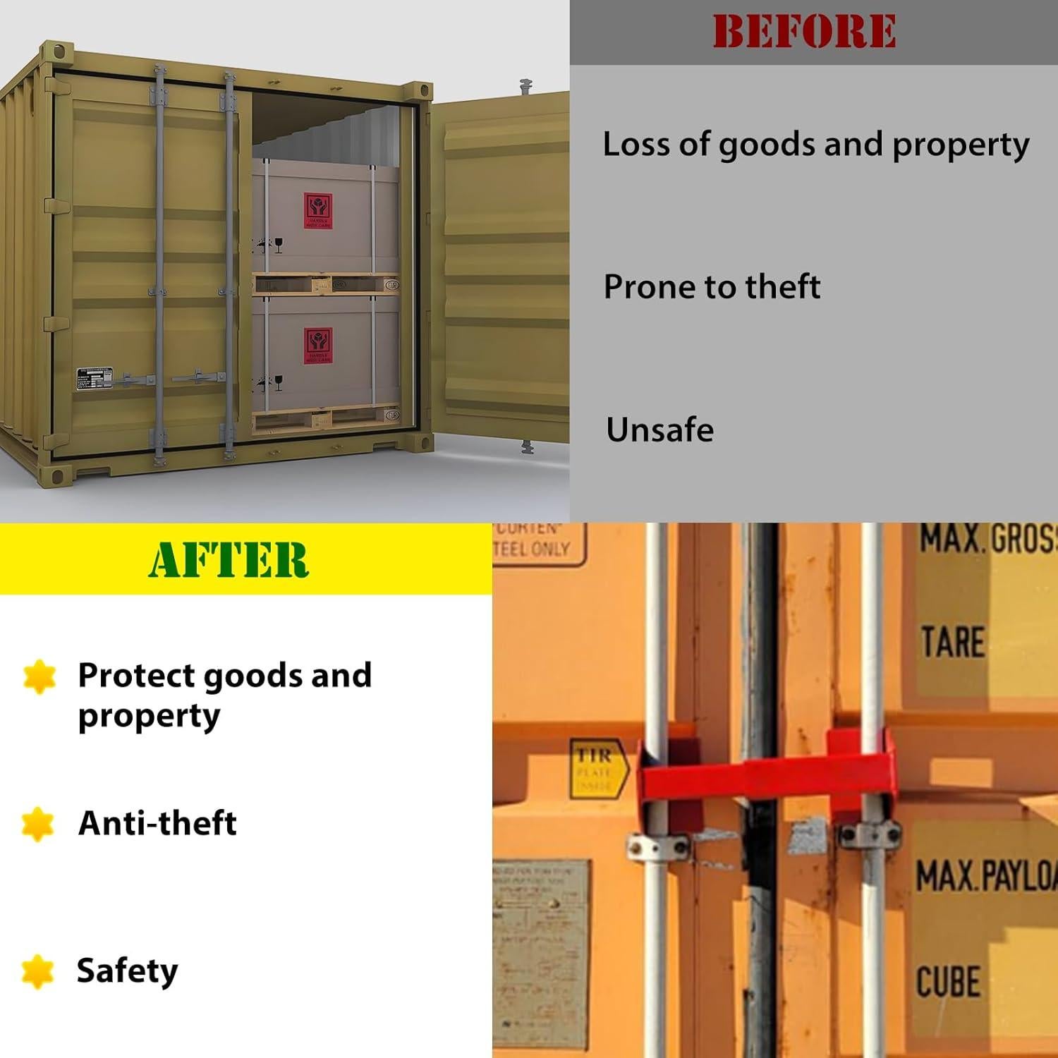 Cerradura de Combinación RYANSTAR RACING para Contenedores 5.79 kg