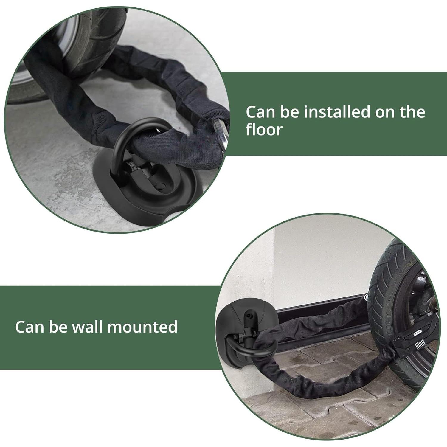 Anclaje de Suelo EYPINS de Acero Antirrobo para Motocicletas y Bicicletas