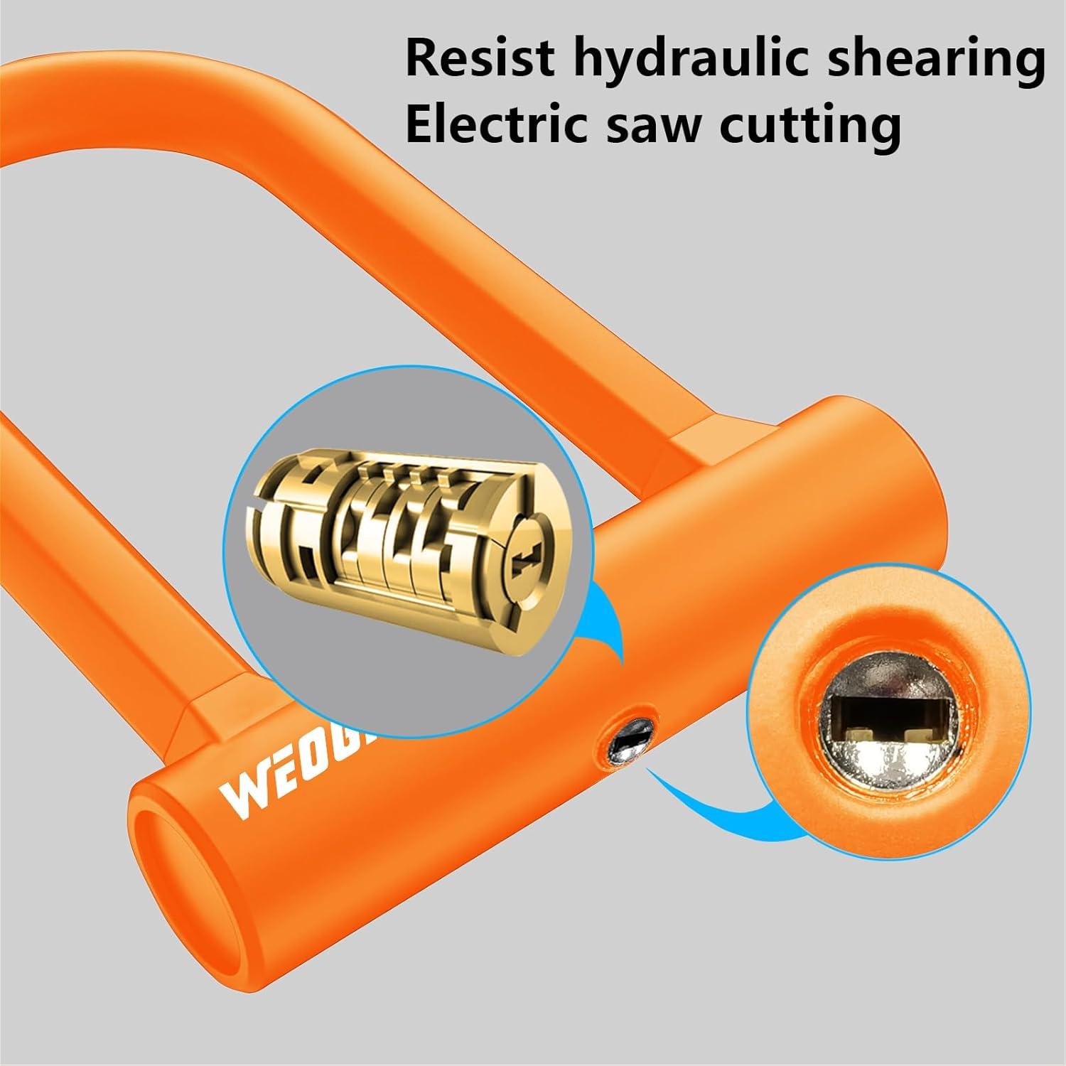 Candado U Antirrobo Weogine para Bicicleta con Cable 1.3kg