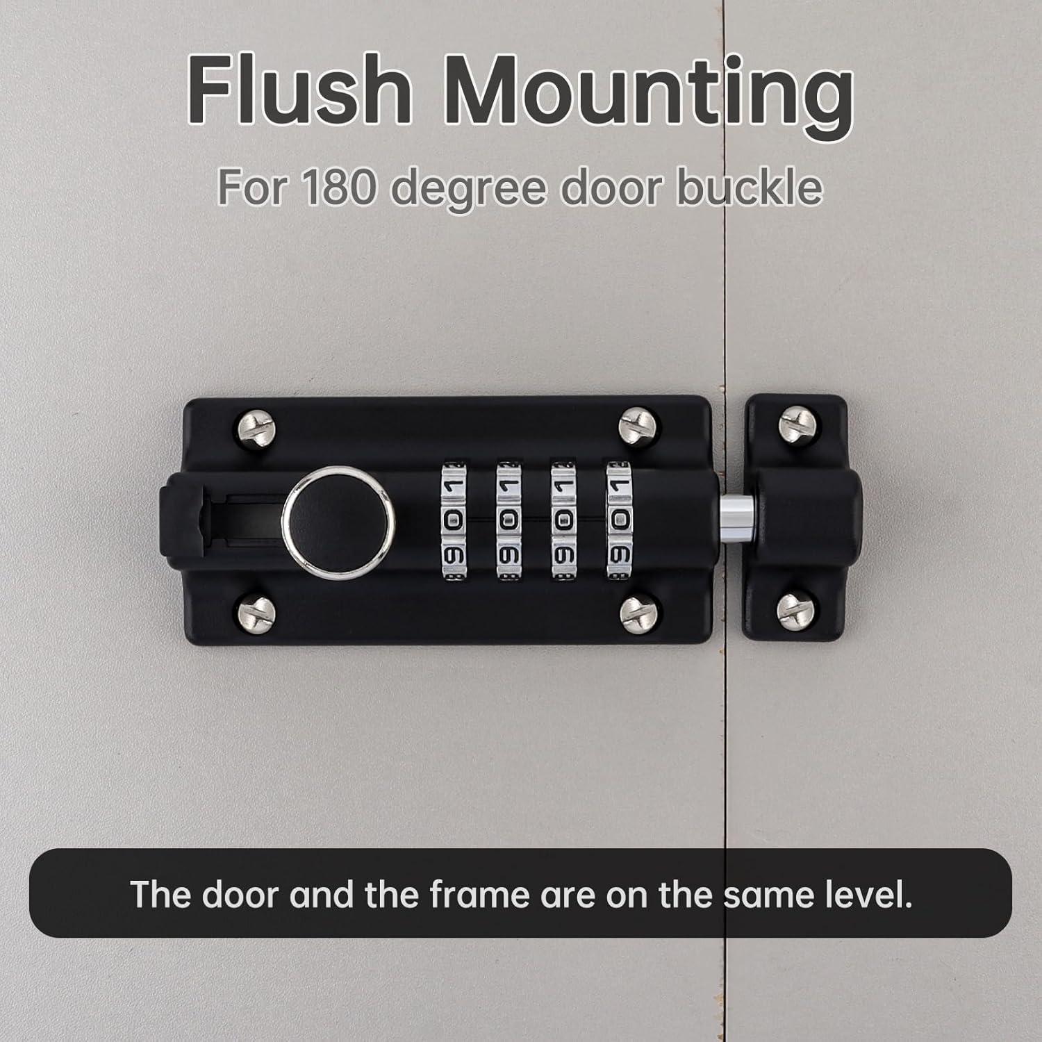 Cerrojo de Combinación HOJLKLD 4 Dígitos Zinc Negro