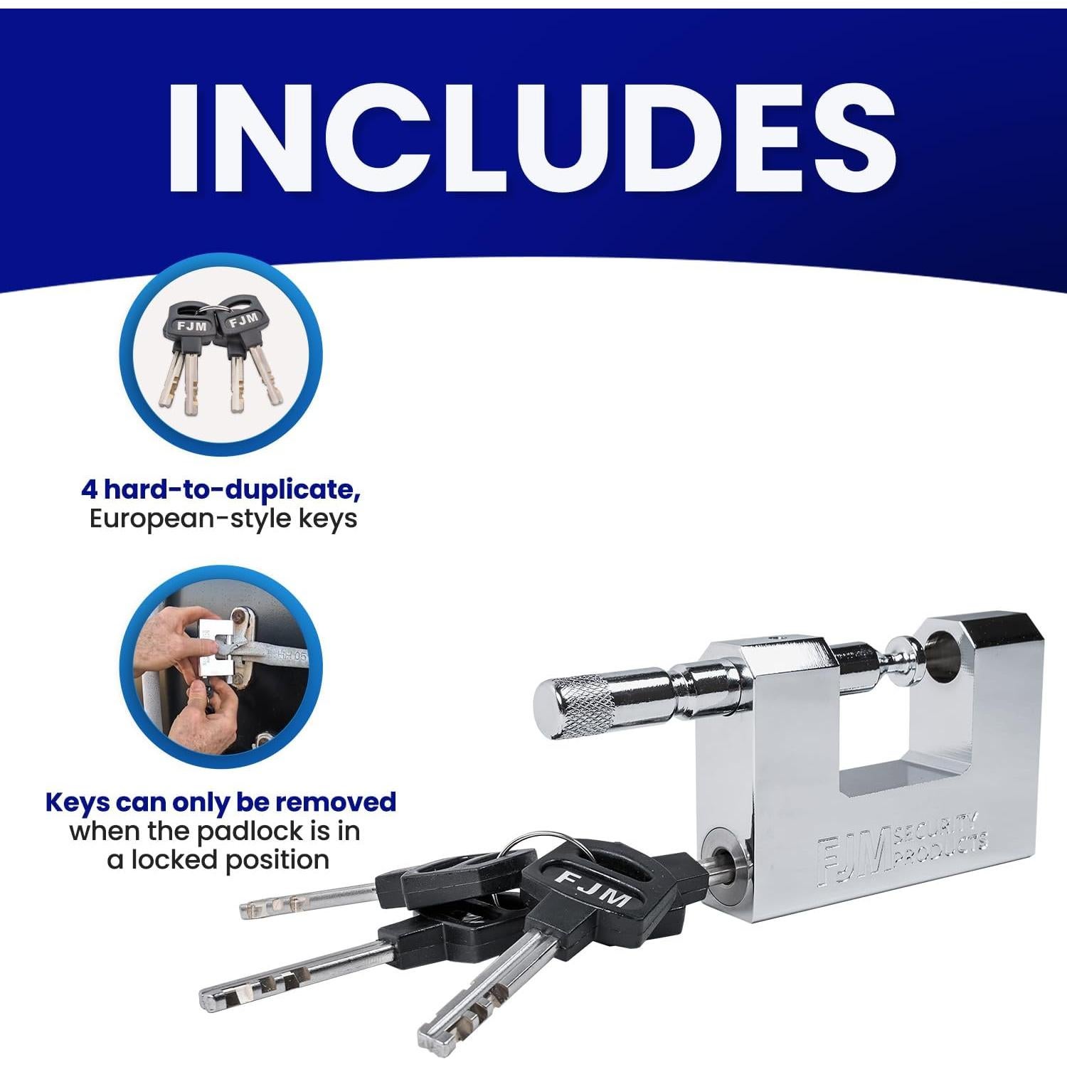 Cerradura de Alta Seguridad FJM SPSA60-CR 60mm D-Style Cromada