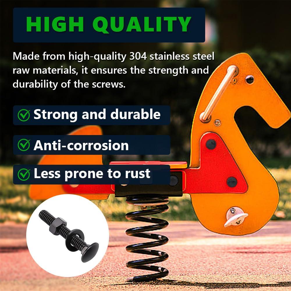 15 Pernos de Carro 1/4-20 x 50mm Acero Inoxidable RoyceMart