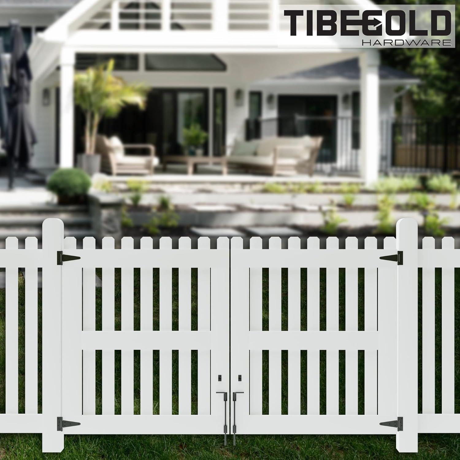 Pestillo de caña TIBEGOLD 45.72 cm hierro forjado paquete de 2