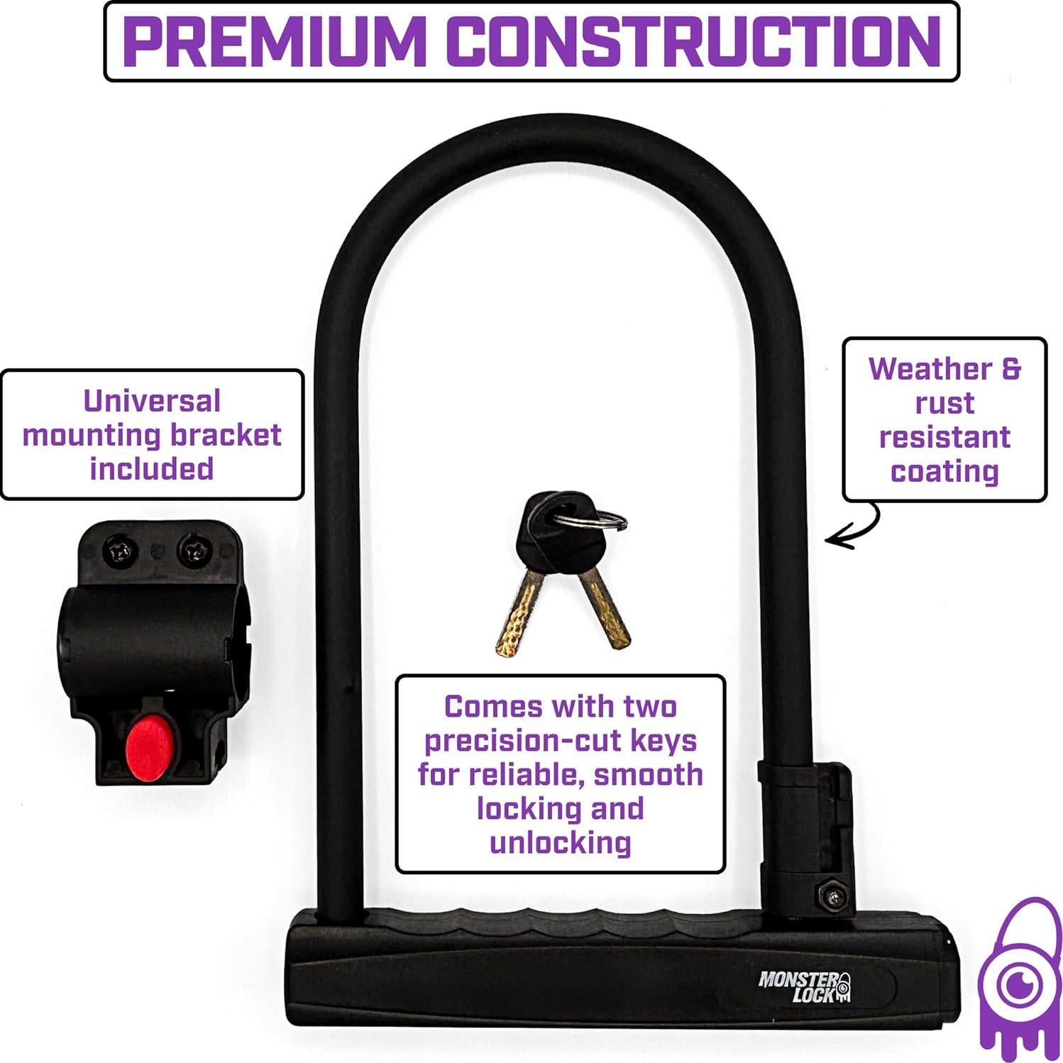 Candado U de Alta Seguridad Revere Bicycles con Soporte