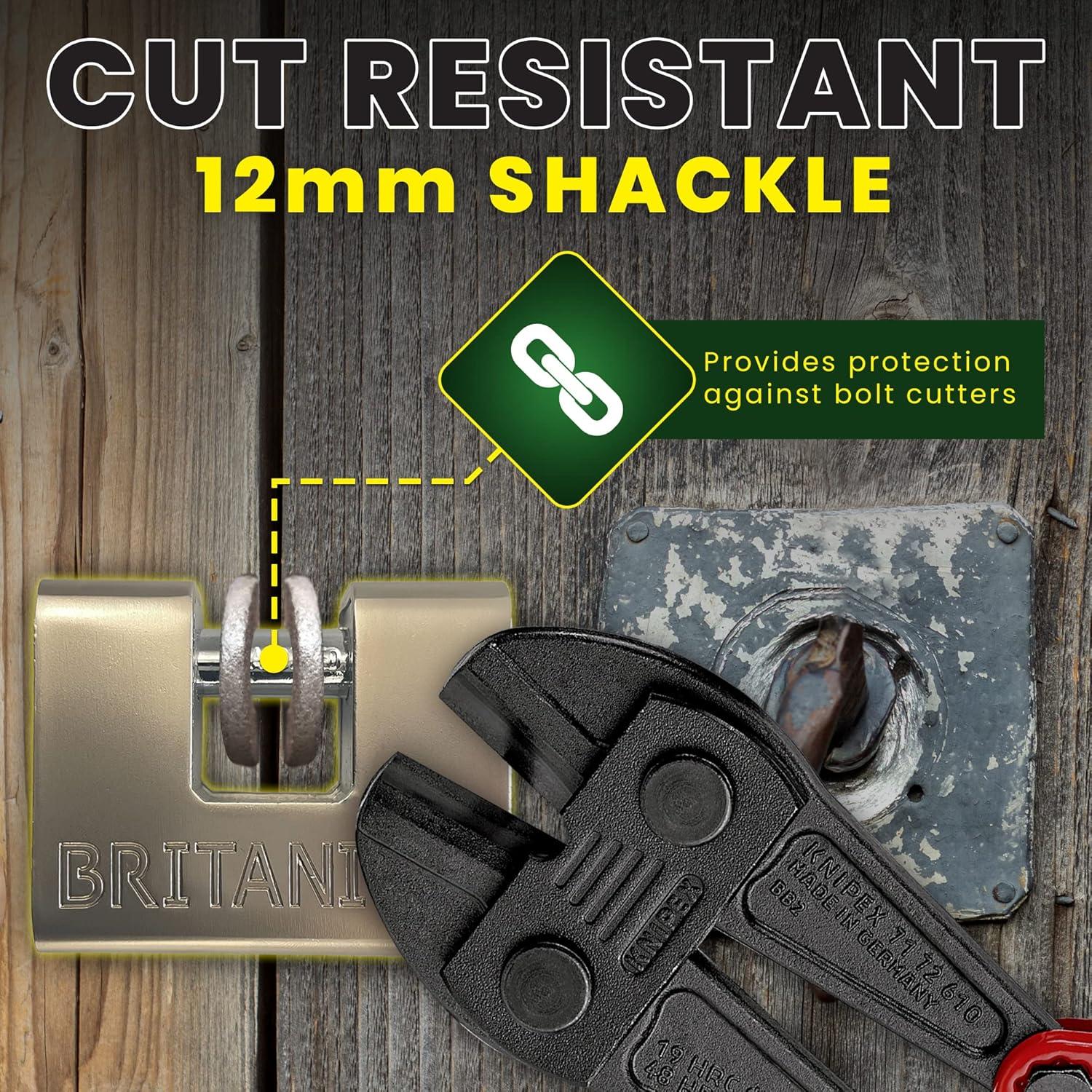 Candado Britanium BRP74 Blindado Alta Seguridad 0.67"