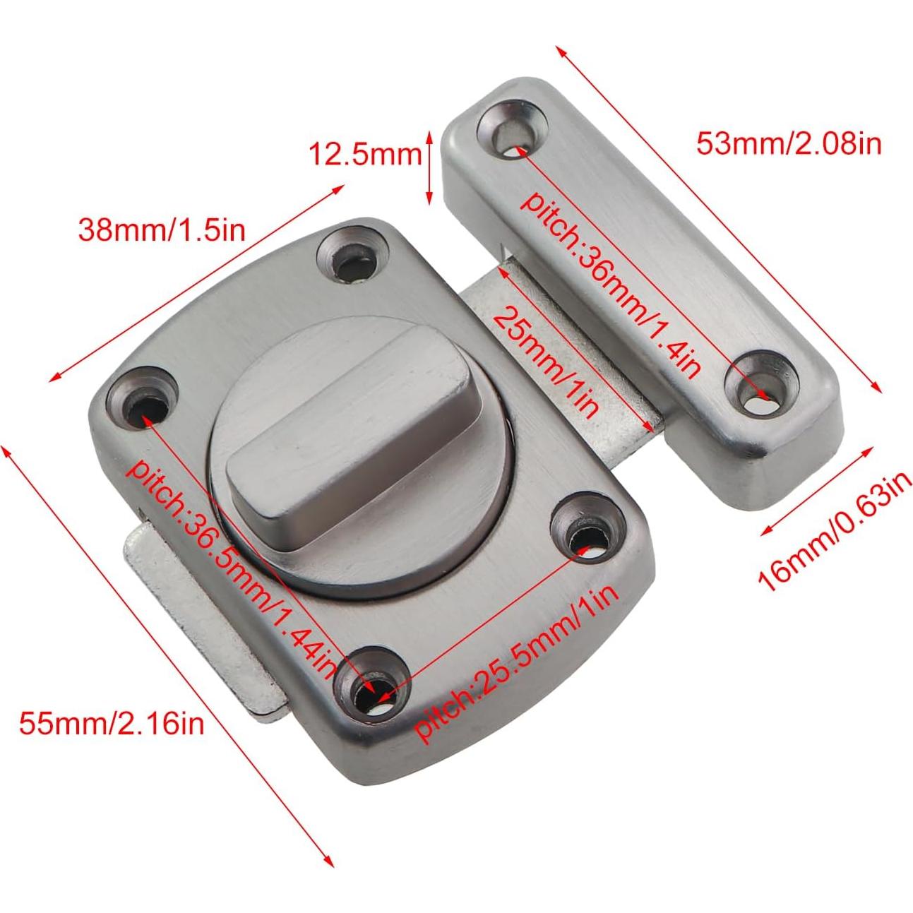 Cerrojo giratorio de 55mm Guifeng antirrobo para puerta