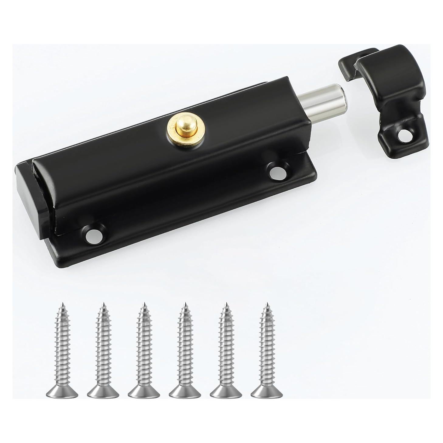 Cierre Automático de Pestillo Mooche Negro 4.57x2.54cm