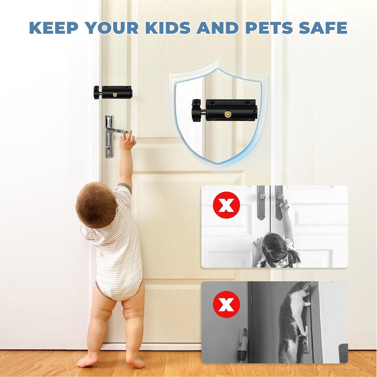 Cierre Automático de Pestillo Mooche Negro 4.57x2.54cm