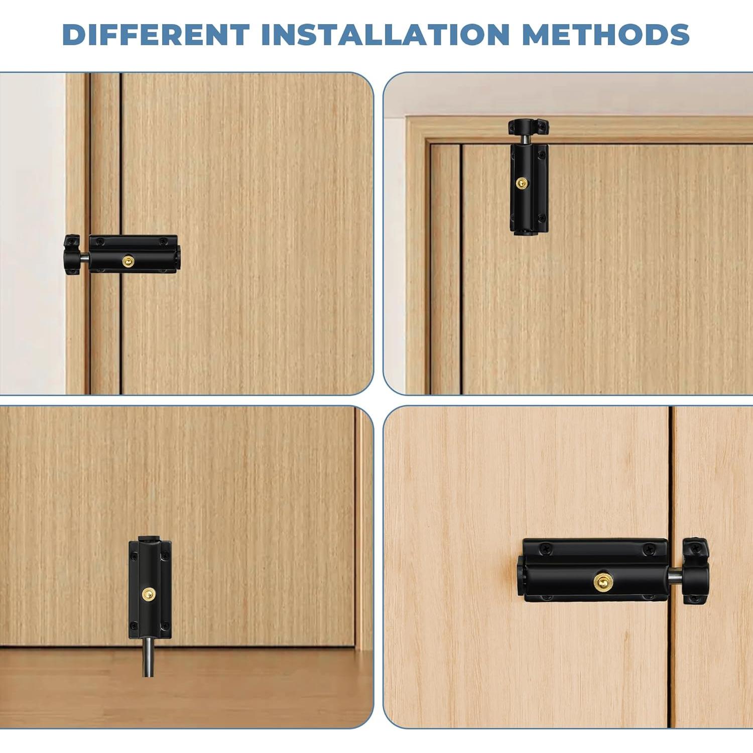 Cierre Automático de Pestillo Mooche Negro 4.57x2.54cm