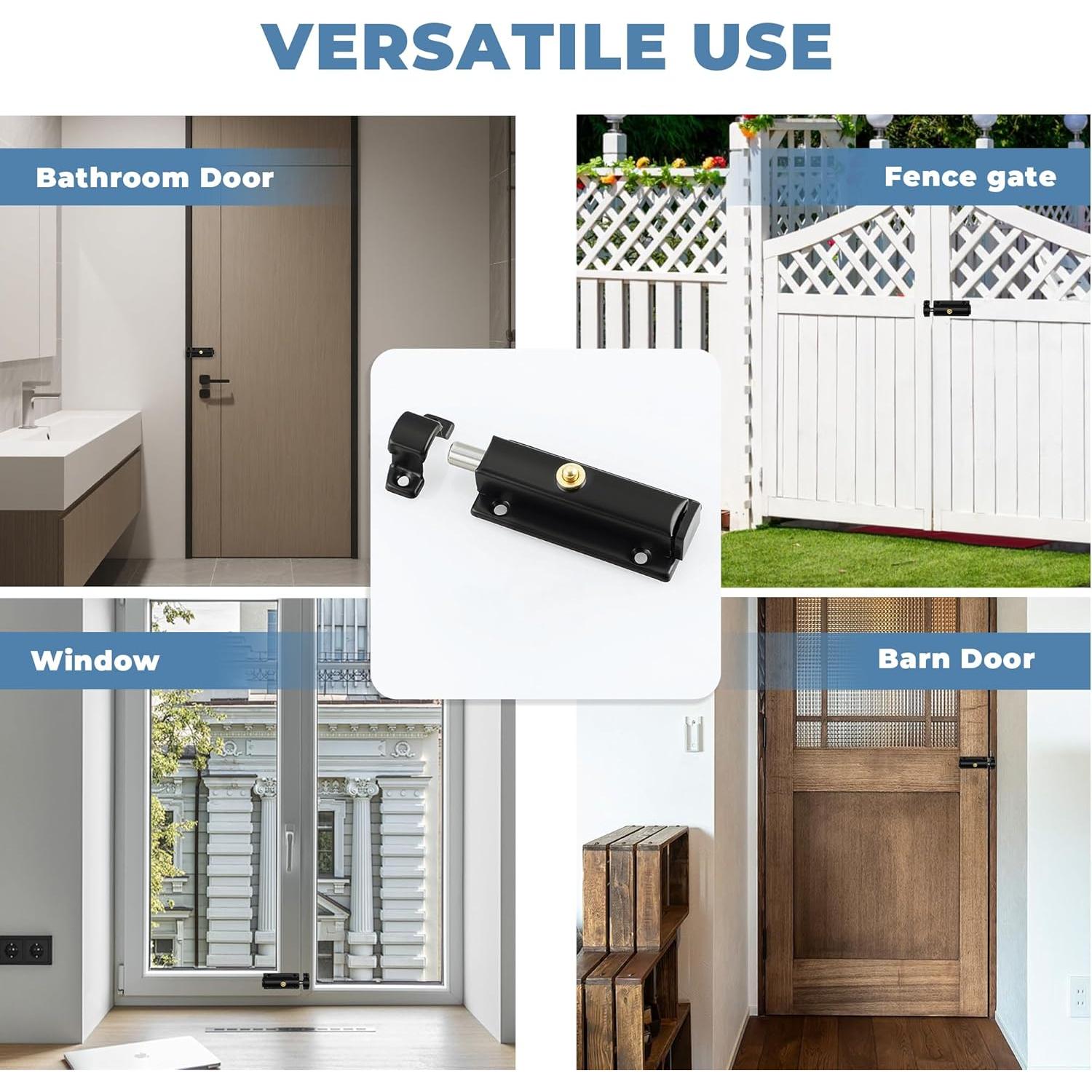 Cierre Automático de Pestillo Mooche Negro 4.57x2.54cm