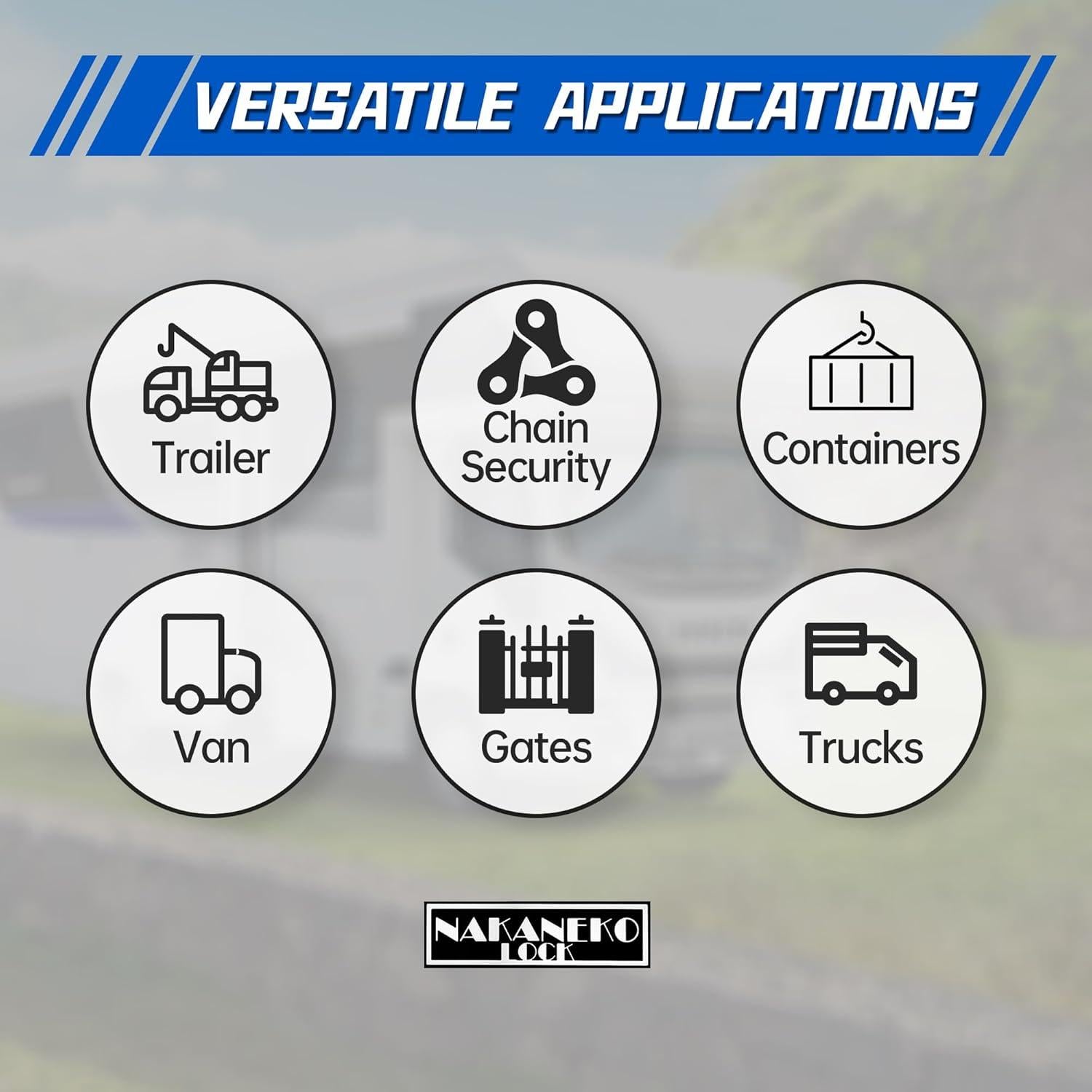 Paquete de 3 Candados Puck NAKANEKO Sin Llave 73mm Aluminio