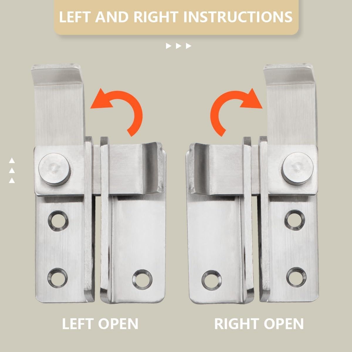 Pestillos de Puerta Bwintech Acero Inoxidable 6.1 cm 4 Pcs