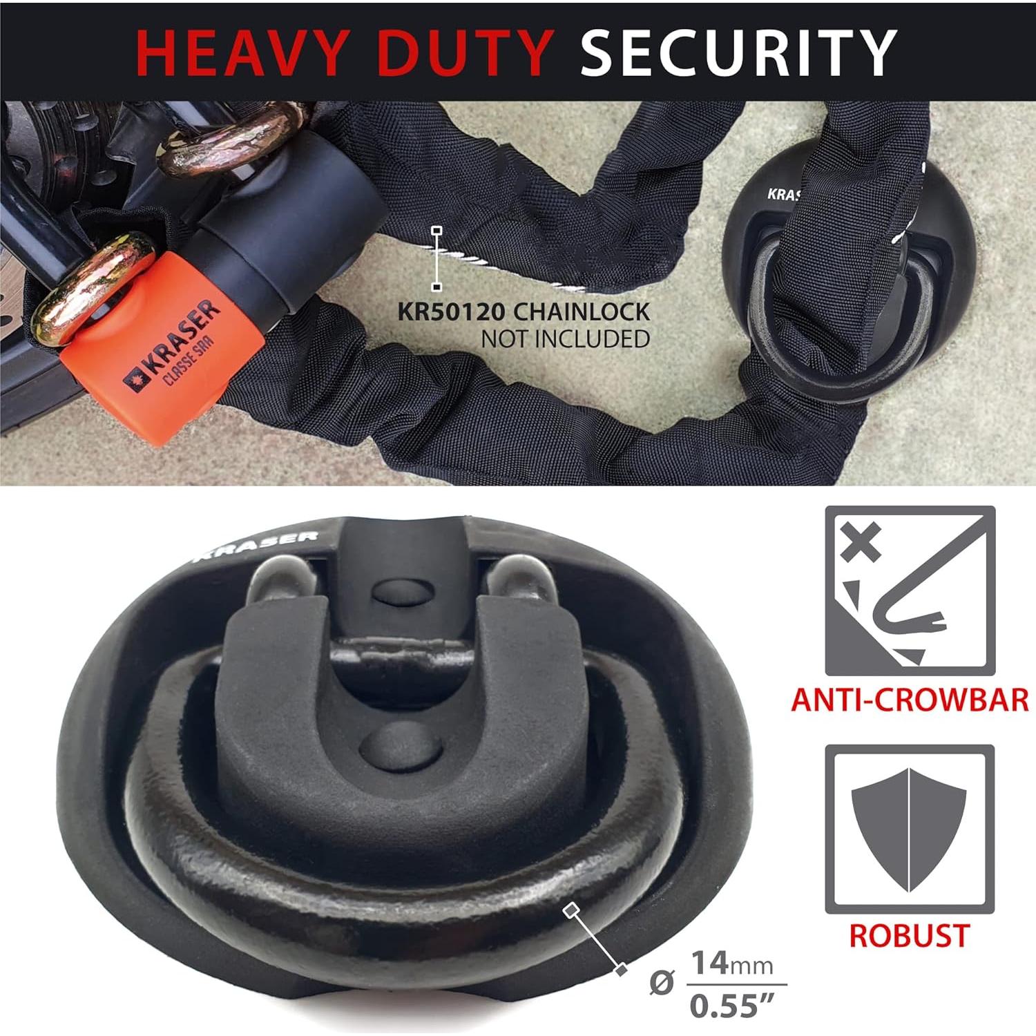 Anclaje de Seguridad KRASER KR804 para Motocicleta y Bicicleta