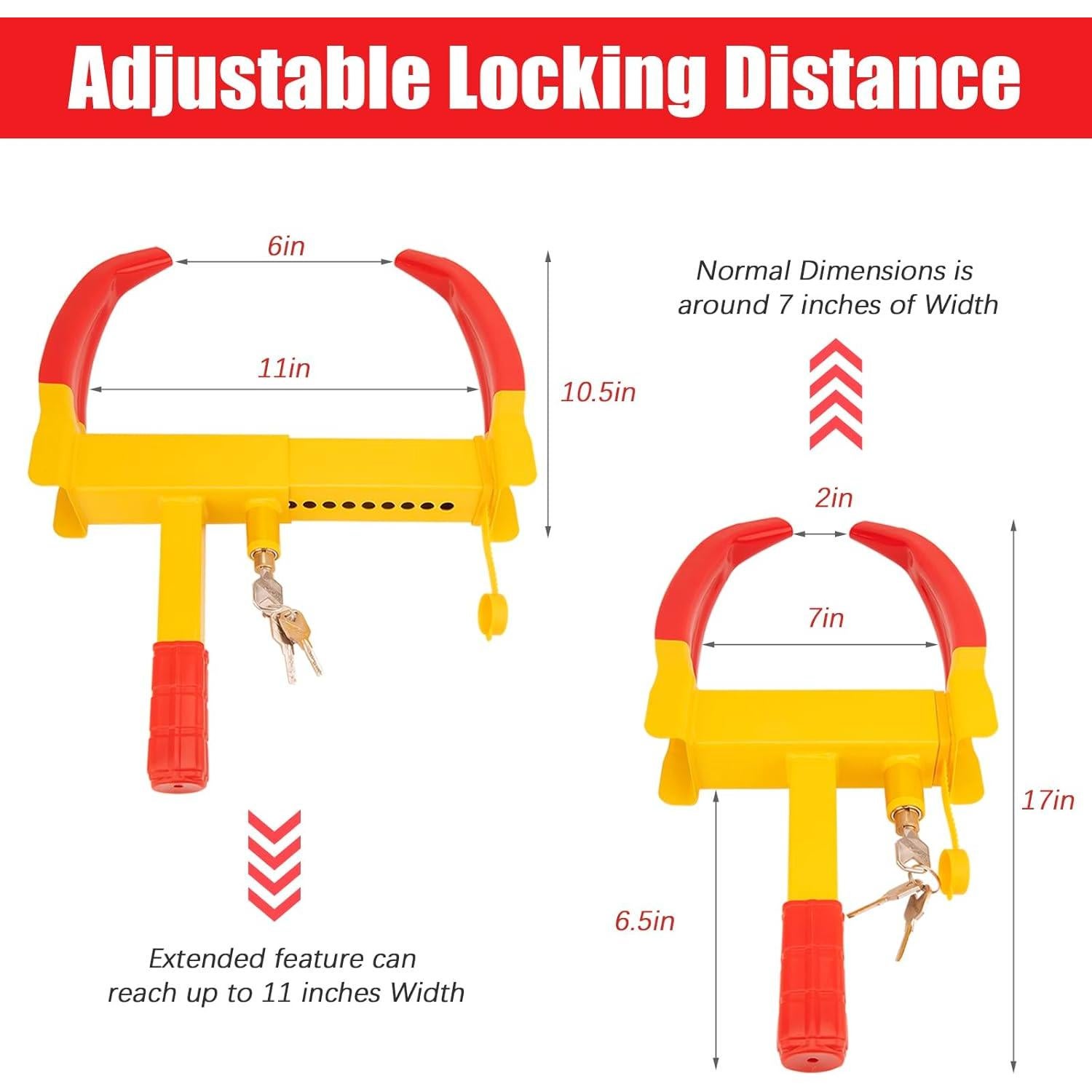 Bloqueo de Rueda de Remolque MAHOOMMAKH Amarillo Universal