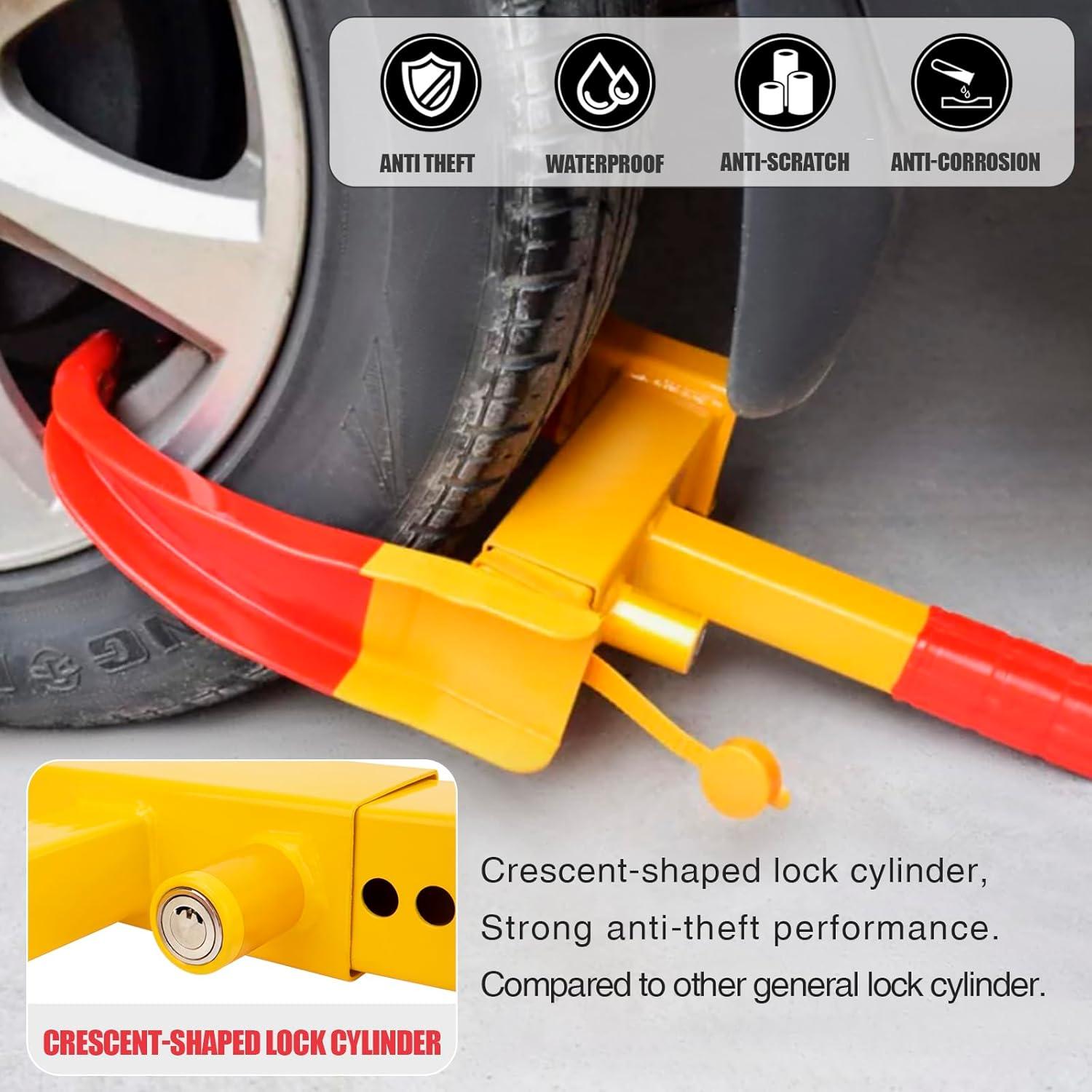 Bloqueo de Rueda de Remolque MAHOOMMAKH Amarillo Universal