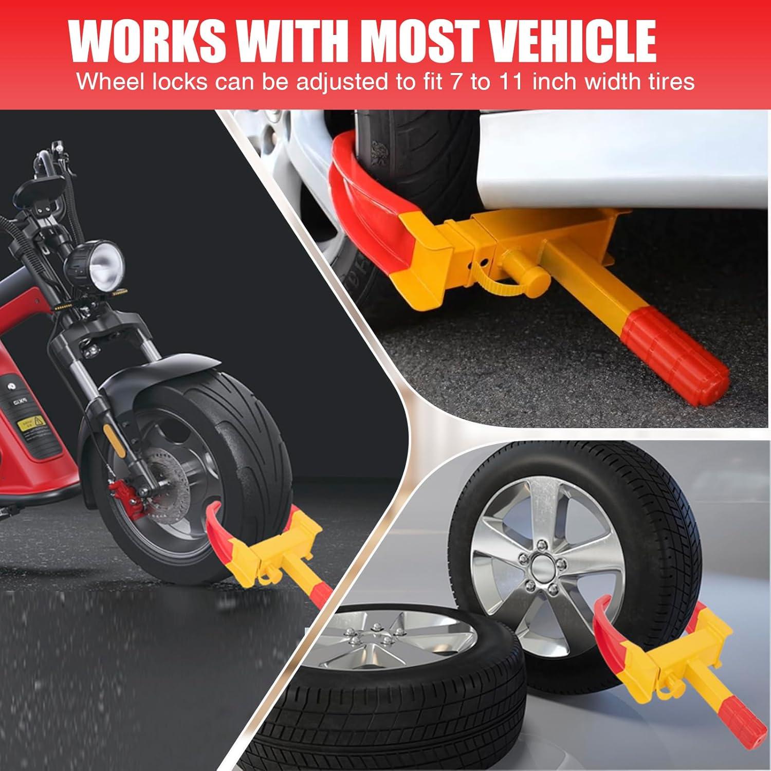 Bloqueo de Rueda de Remolque MAHOOMMAKH Amarillo Universal