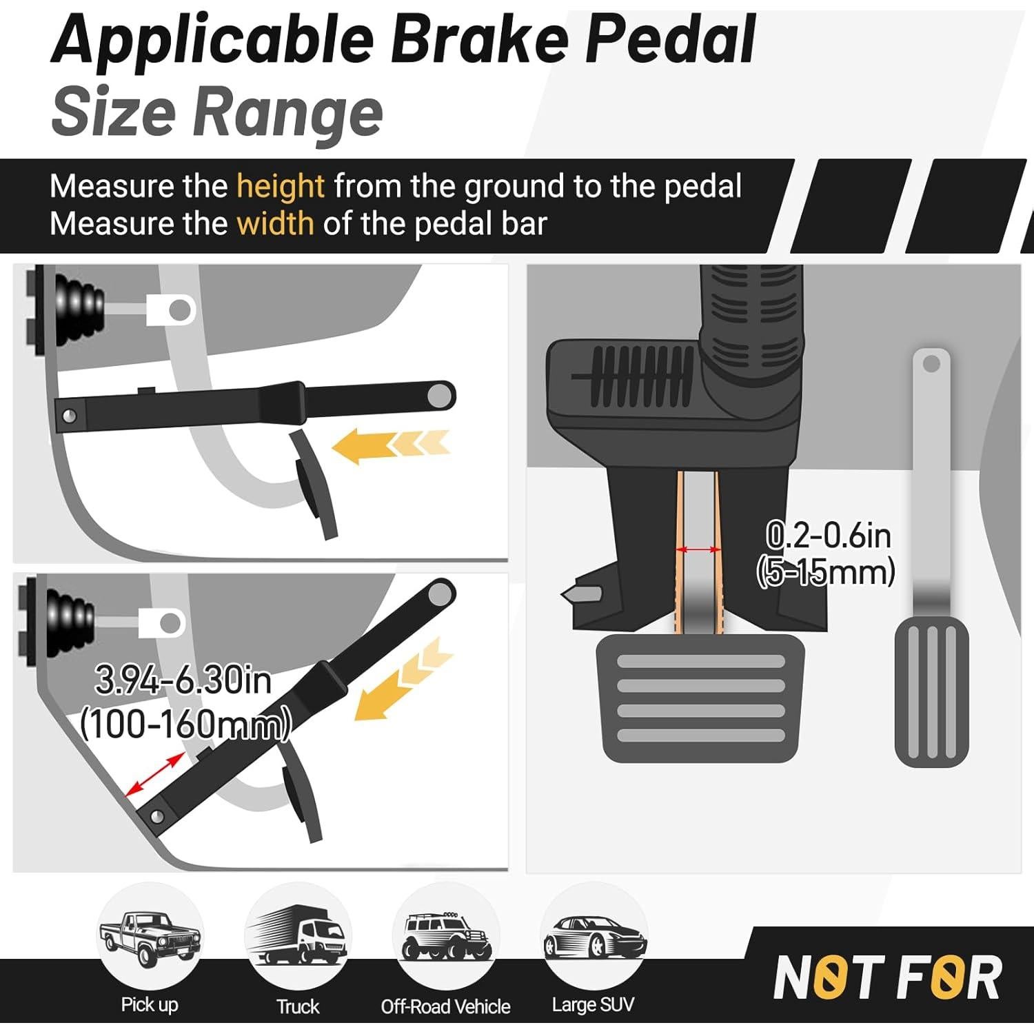 Bloqueo de Pedal de Freno Kernel V15 Antirrobo Acero Inoxidable
