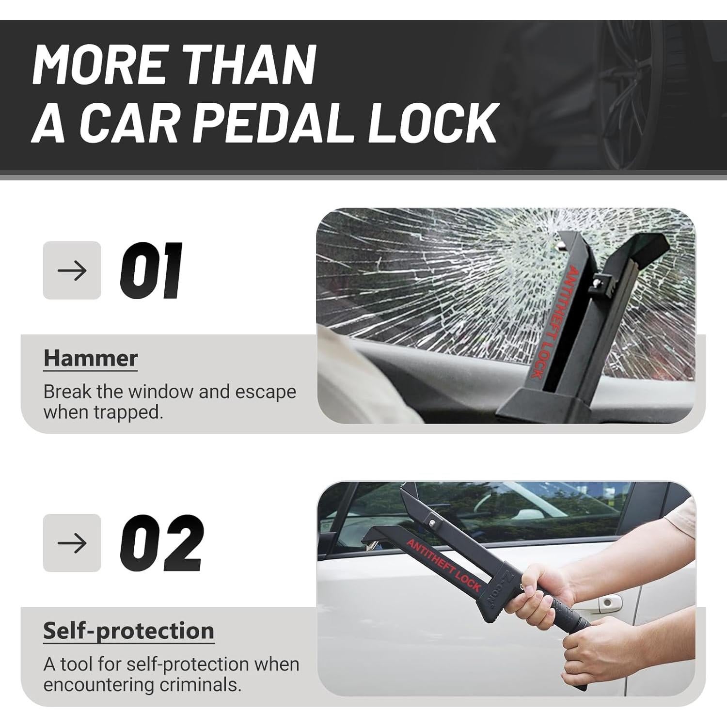 Bloqueo de Pedal de Freno Kernel V15 Antirrobo Acero Inoxidable