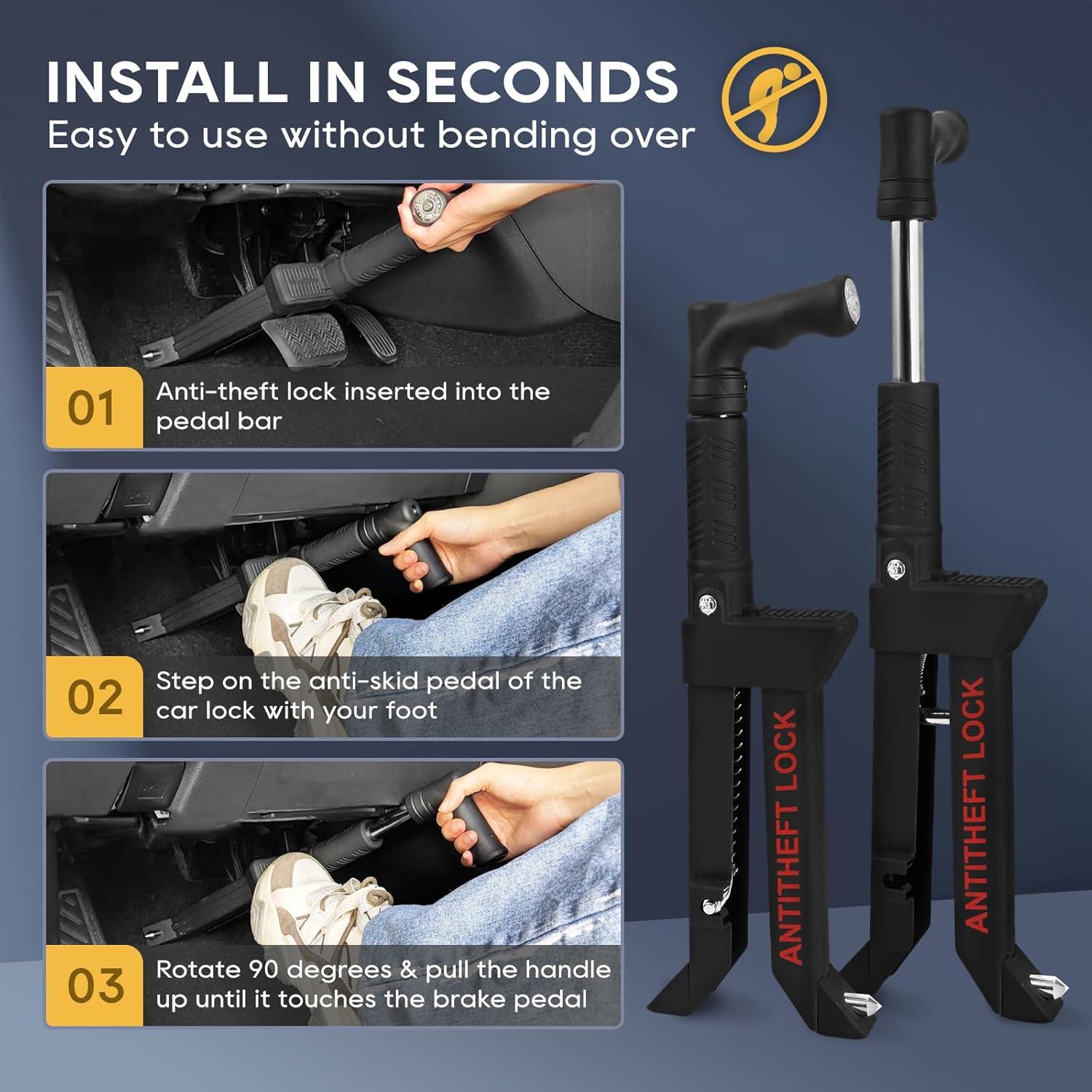 Bloqueo de Pedal de Freno OPSOOPI V15 Antirrobo 5-15mm