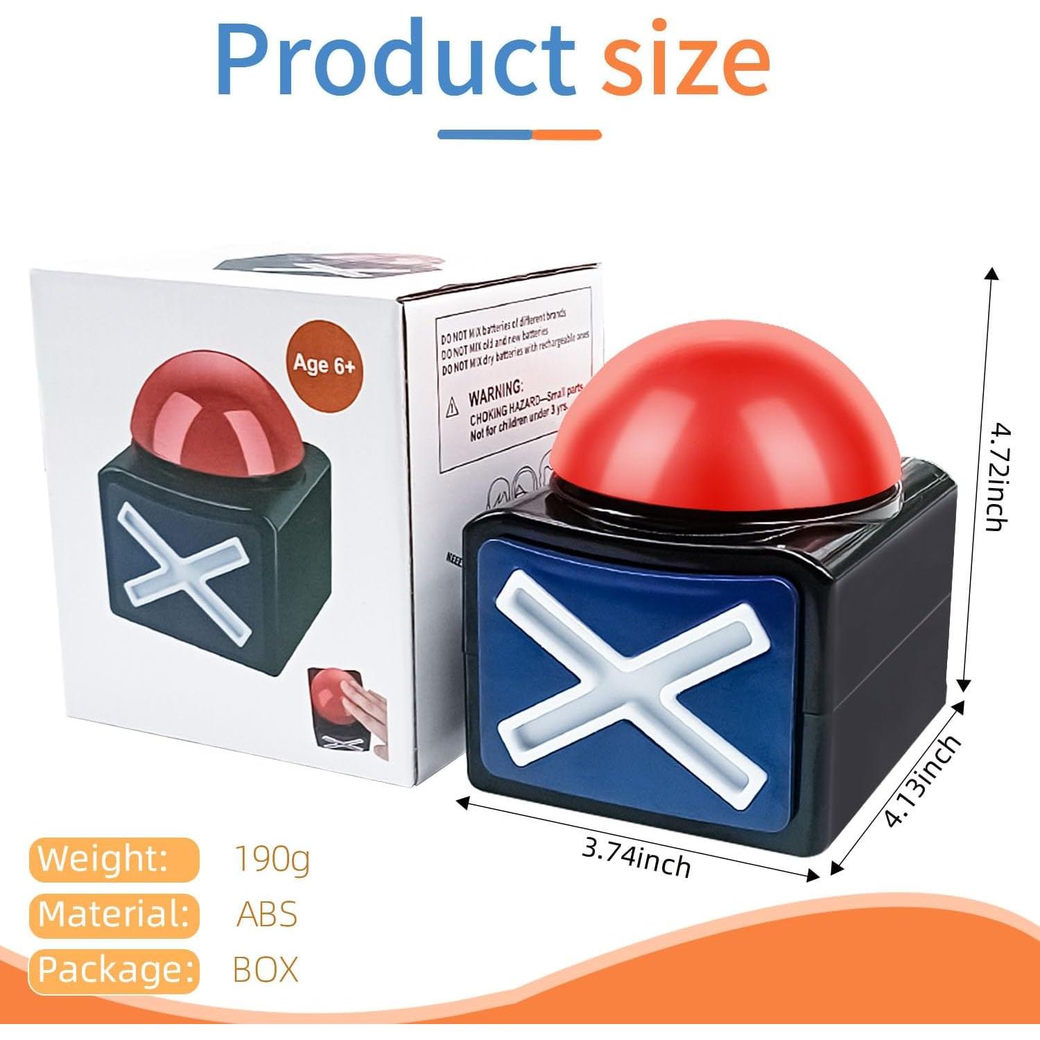 Zumbador de Respuestas de Juego KiViRap Rojo-Negro con Sonido