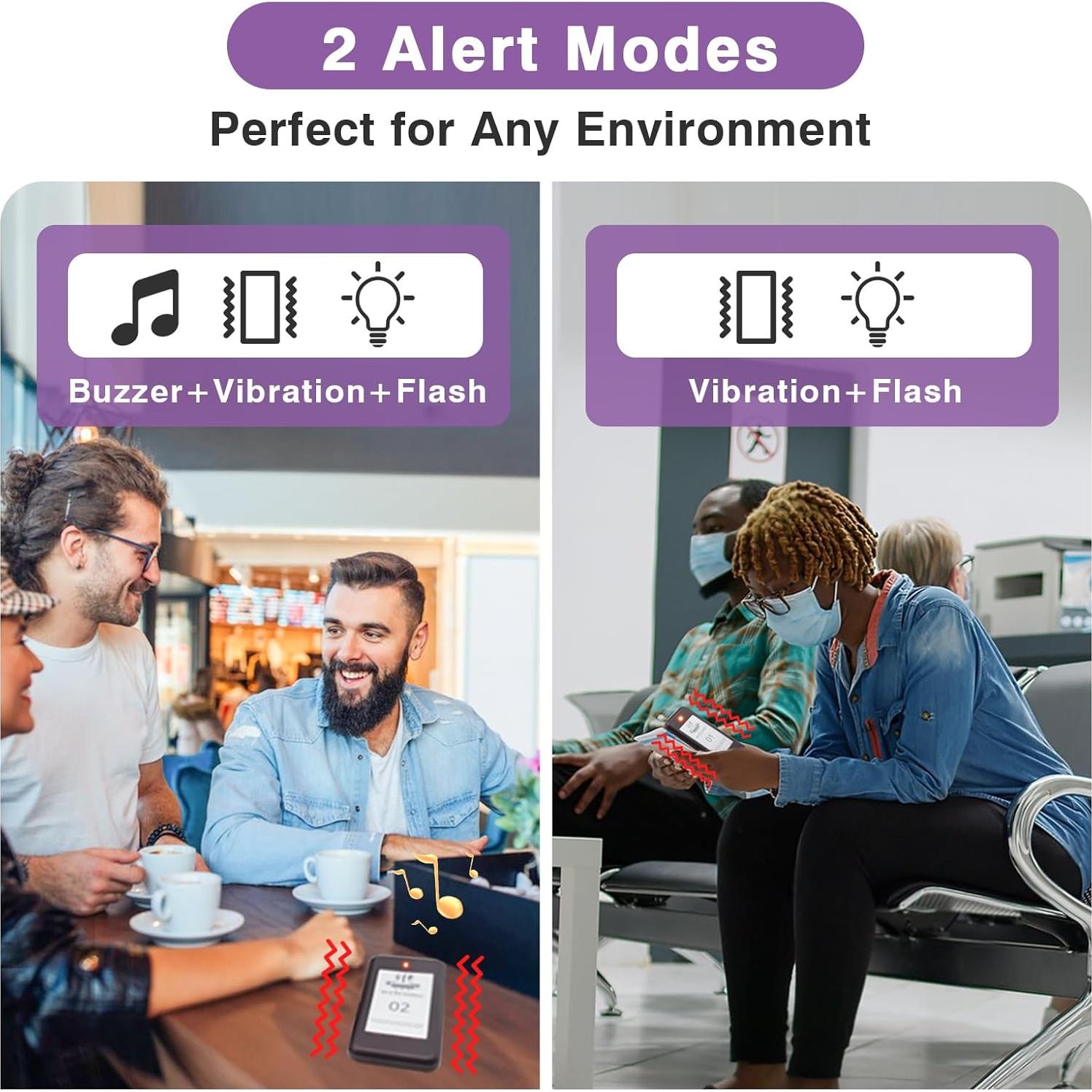 Sistema de Buzzer de Restaurante Daytech 20 Pagers 433MHz