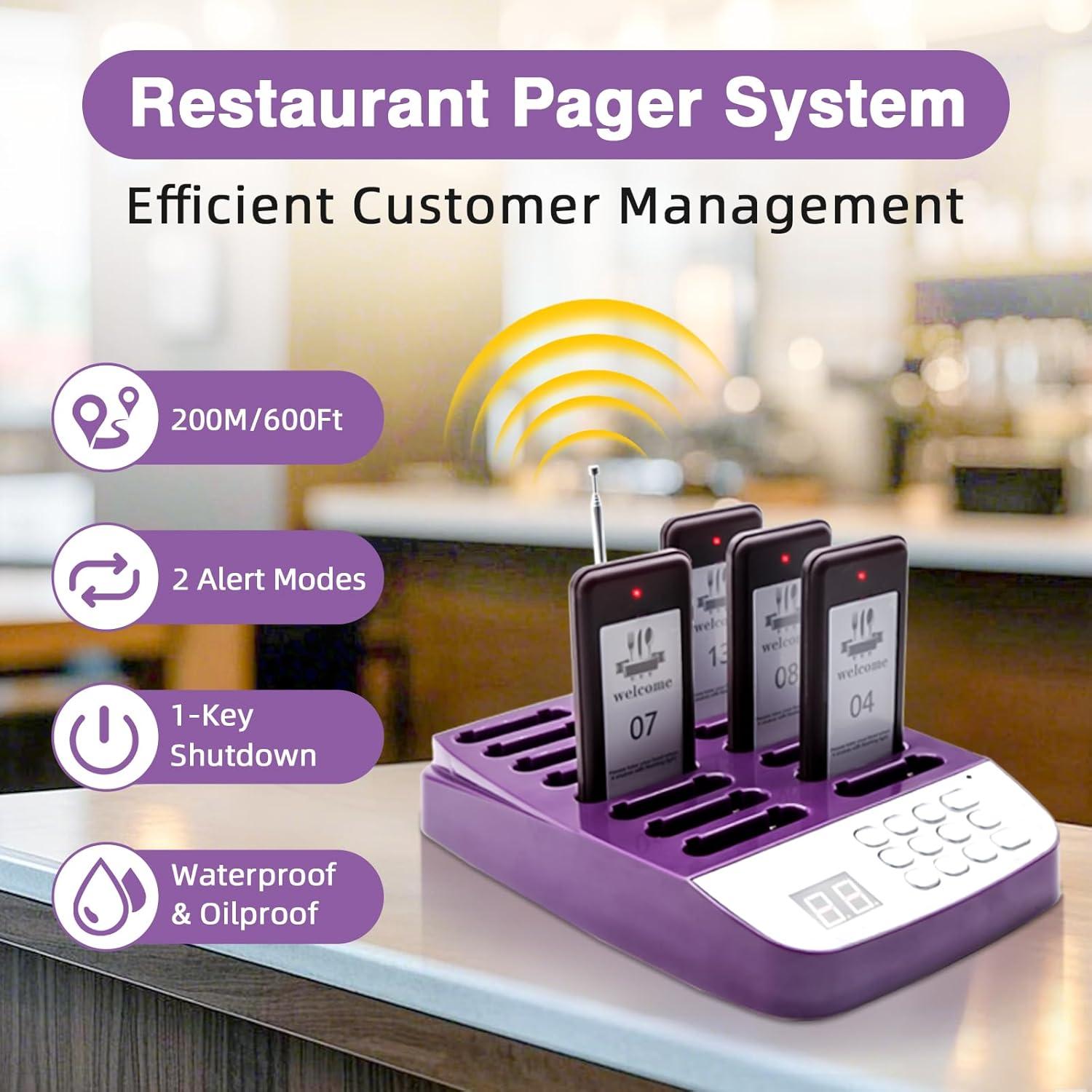 Sistema de Buzzer de Restaurante Daytech 20 Pagers 433MHz