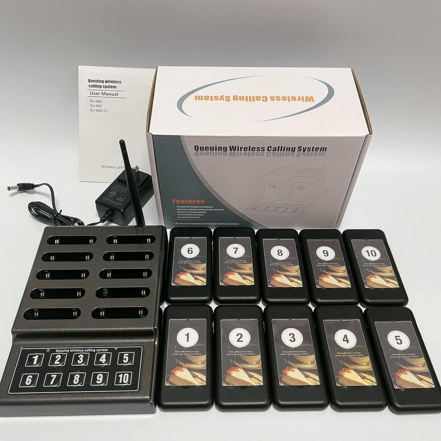 Sistema de Paginación Inalámbrico Baling 10 Timbres y Teclado