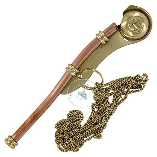 Silbato Náutico Aasiya de Latón Premium 12.7 cm